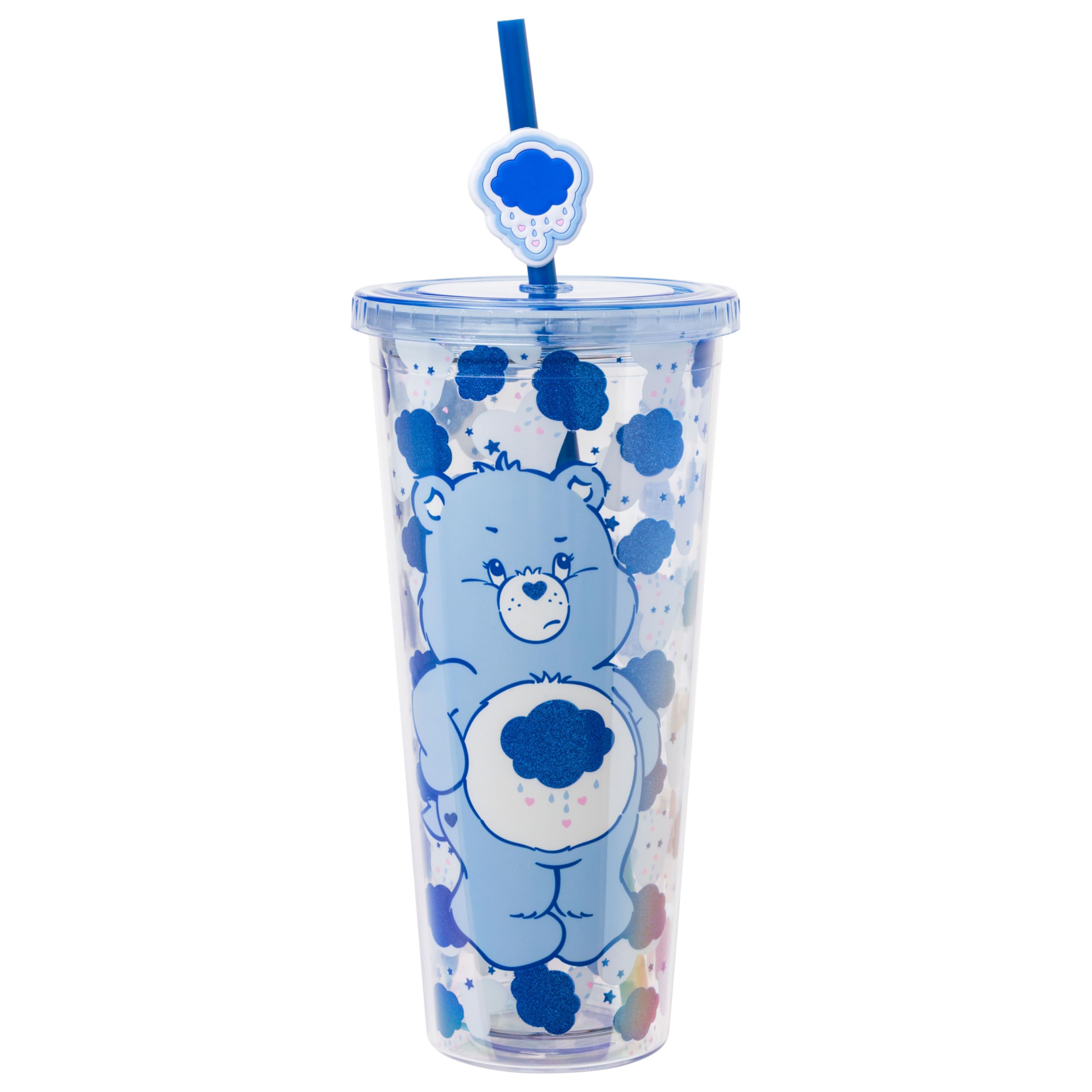 Amazon.com | Silver Buffalo Care Bears Grumpy Bear Glitter Plastic