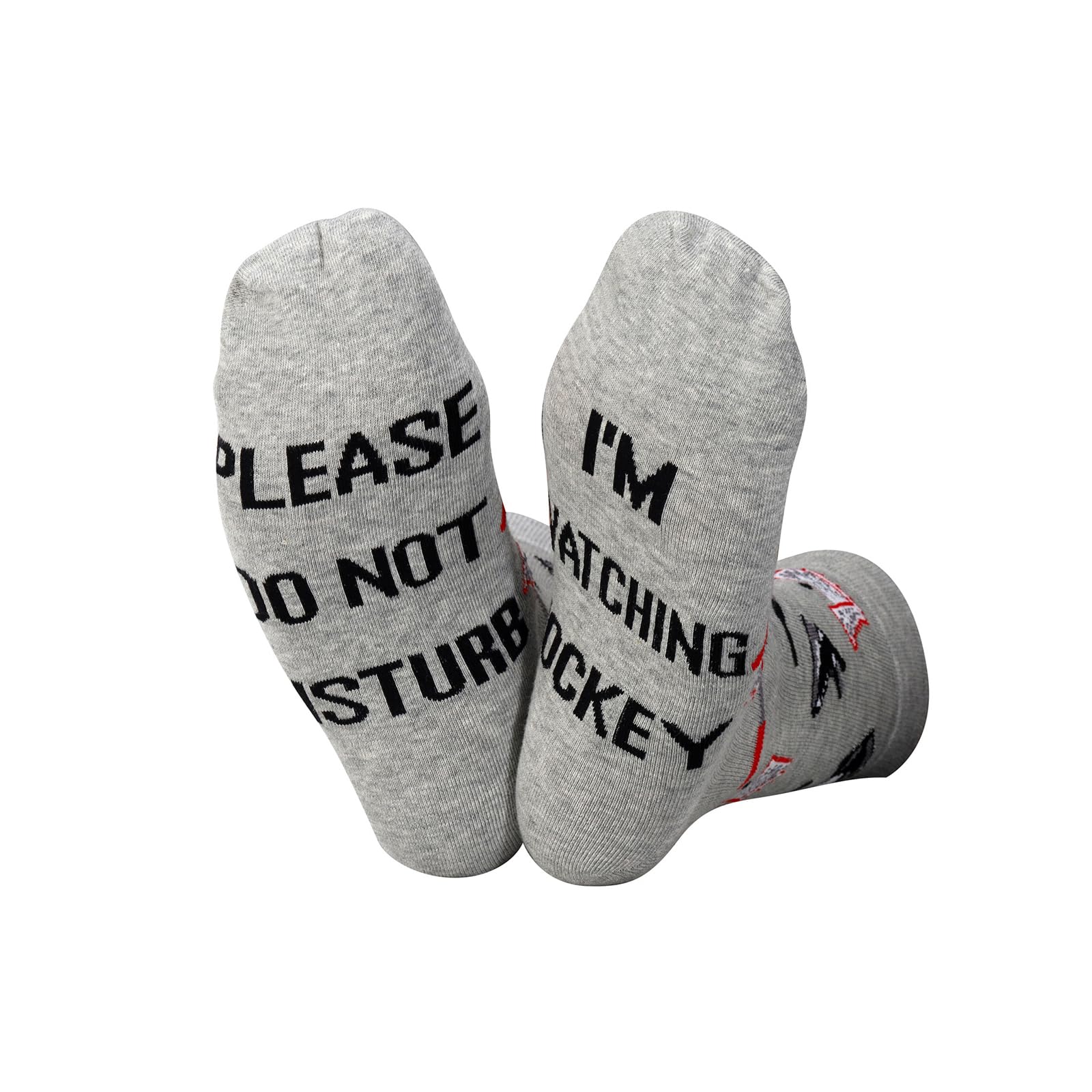 Ice Hockey Crew Socks - Novelty Socks for Hockey Lovers (Disture Hockey)