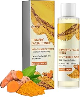 Tónico de cúrcuma para piel oscura, tónico co...