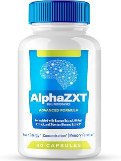 Alpha ZXT Capsules, Official Alpha ZXT Brain & Memory Supplement Pills, Advanced Nootropic Pills Brain Health Support, All Natural AlphaZXT Cognitive Health & Function Reviews (60 Capsules)