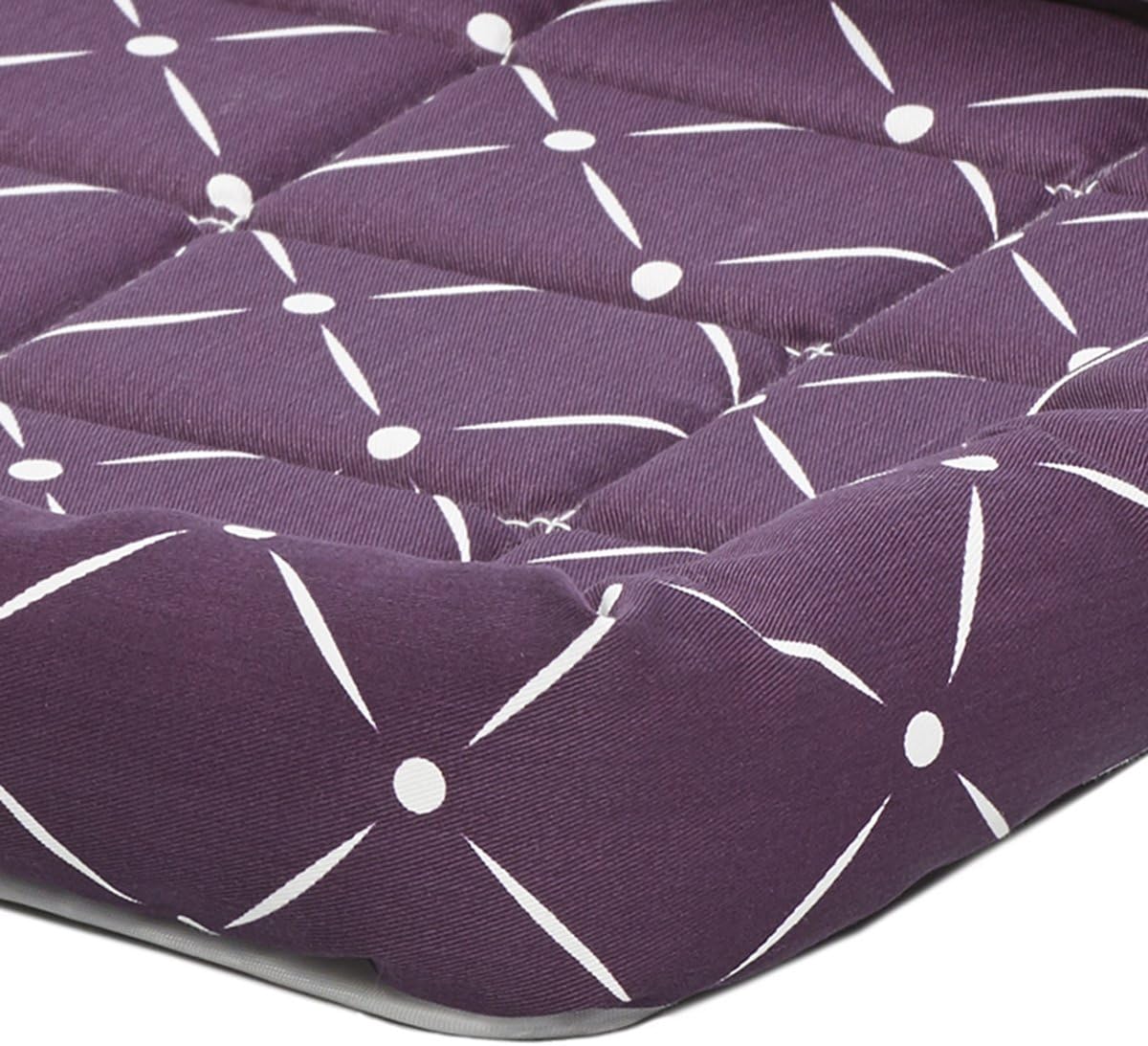 Midwest Homes for Pets 40224-PLD Quiet Time Couture Ashton Bolster Pet Bed, Medium Dog/24, Plum