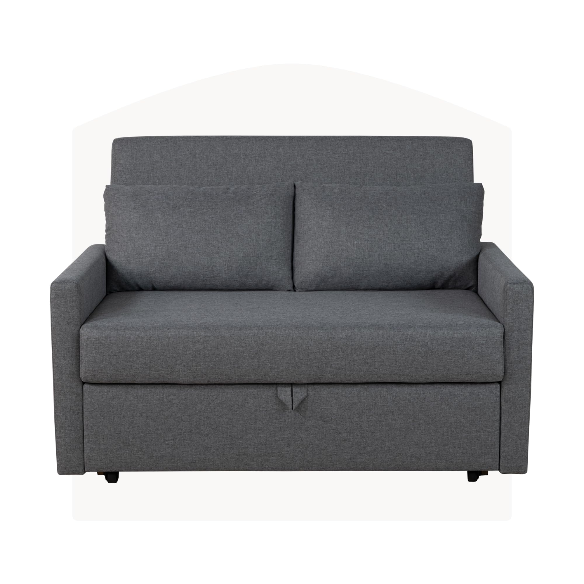 Sofá Cama 2 Plazas, Sillón Cama Plegable Convertible, Sofa Bed Double Matrimonio 132 cm, Extraíble y Extensible, Dos Plazas, Máxima Comodidad, Moderno y para Espacios Reducidos