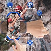 Vista 4 de Soporte de teléfono 3 en 1 para correr, muñequera, soporte para bicicleta, rotación de 360° y desmontable, apto para todos los teléfonos de 4.5-7
