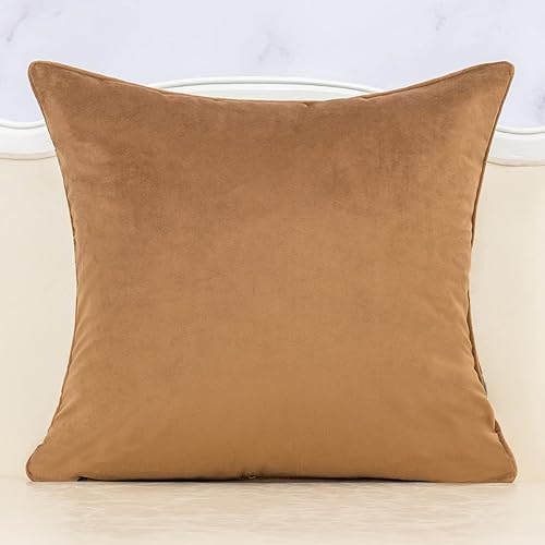 Miniatura 10 de Alerfa Funda de cojín cuadrada de terciopelo con corte bordado de rayas geométricas y moderna, funda de almohada decorativa para sofá, sala de