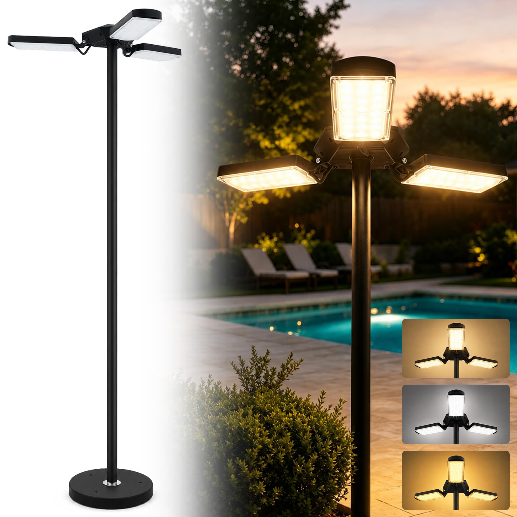 Joyoowild Solar Lamp Post Light