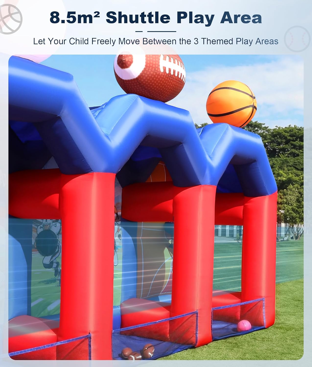 Inflatable Carnival Games, 11FT Giant Inflatable Football Target Toss Game, Easy Setup for Indoor Outdoor Party Throwing Football Commercial Games for Backyard & Tailgate, Birthday Parties