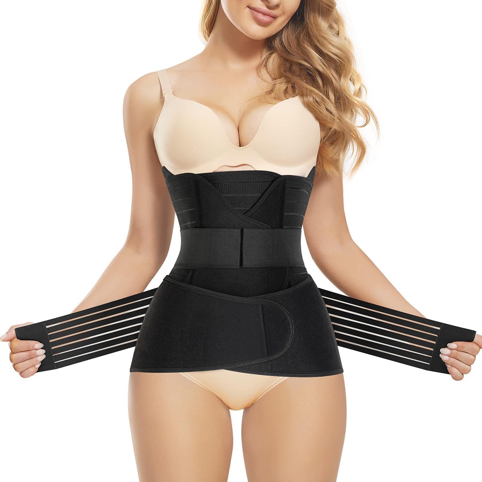 Taillentrainer Damen Sport Bauchgurt Modelliergürtel Körpergürtel Polyester Strapazierfähig mit Pelvis Unterstützung für Training Bodybuil