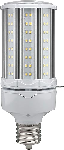 Satco S39393 Hi-Pro - 8.81 pulgadas 45W LED HID Mogul lámpara de repuesto de base extendida, temperatura de color 5000, color final blanco