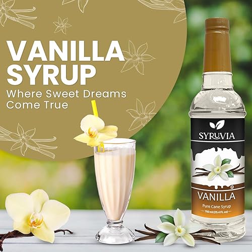 Miniatura 2 de Syruvia - Jarabe Vanilla para saborizar café, 25.4 onzas líquidas