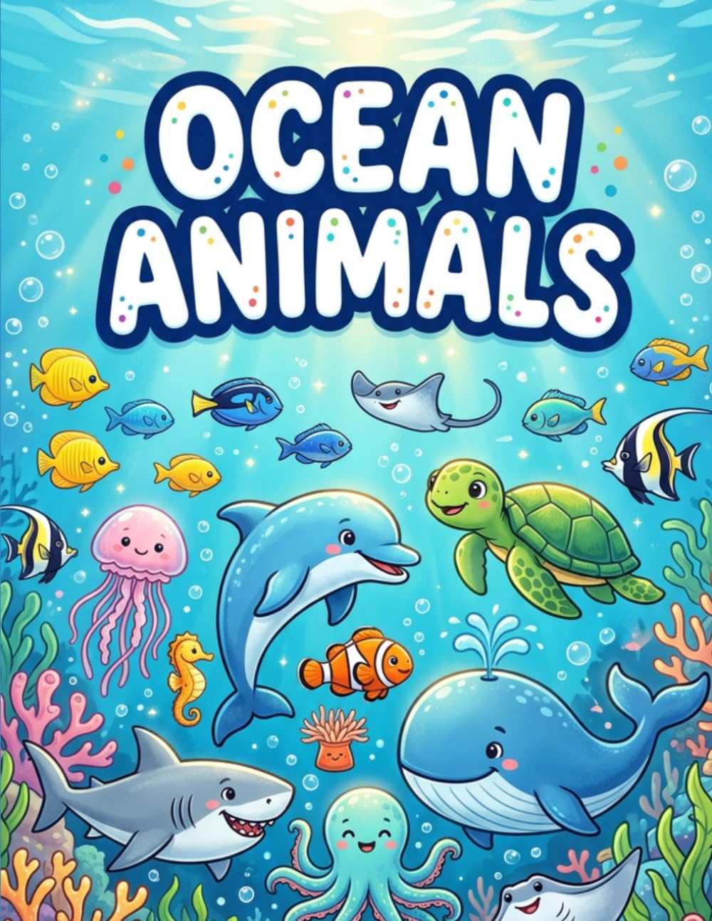 Ocean Animals: Coloring Book (Amazing Animals Coloring & Tracing Series)