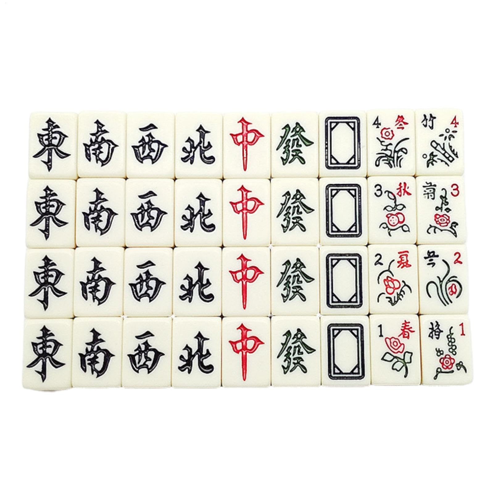 Générique Ensemble de Jeu de Mahjong Chinois Traditionnel Ensemble de Mahjong de Voyage avec étui de Transport pour Les Voyages à la Maison et Les fêtes d'anniversaire