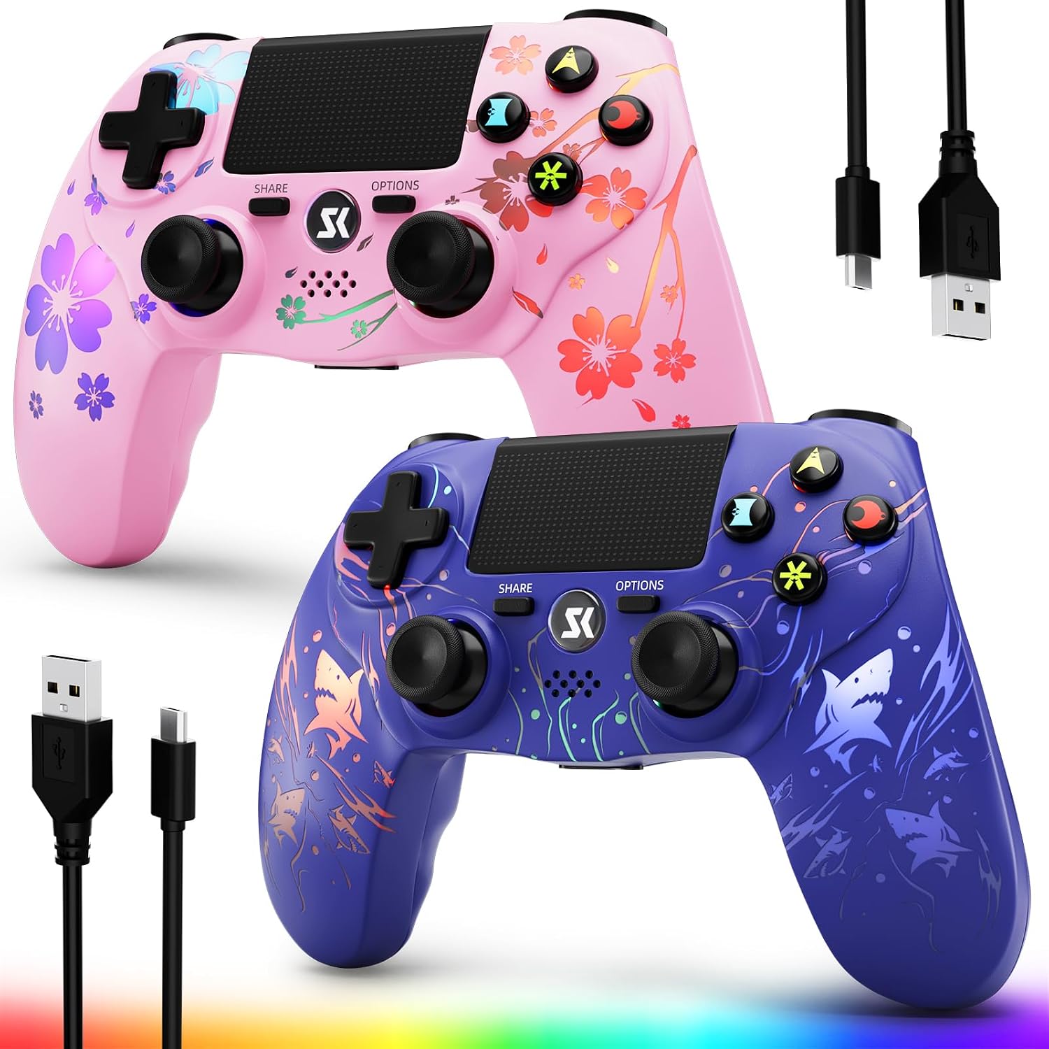 CHENGDAO 2 Pack for PS4 Controller,...