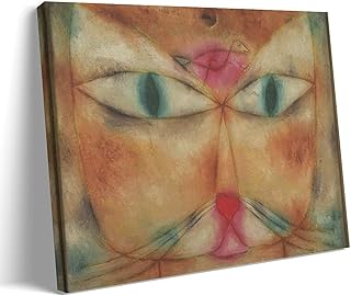 Cat And Bird 1928 By Paul Klee Artists Works Printed Posters Picture Print Wall Art Painting Canvas Artworks Gift Idea Room Aesthetic 08x12inch(20x30cm)