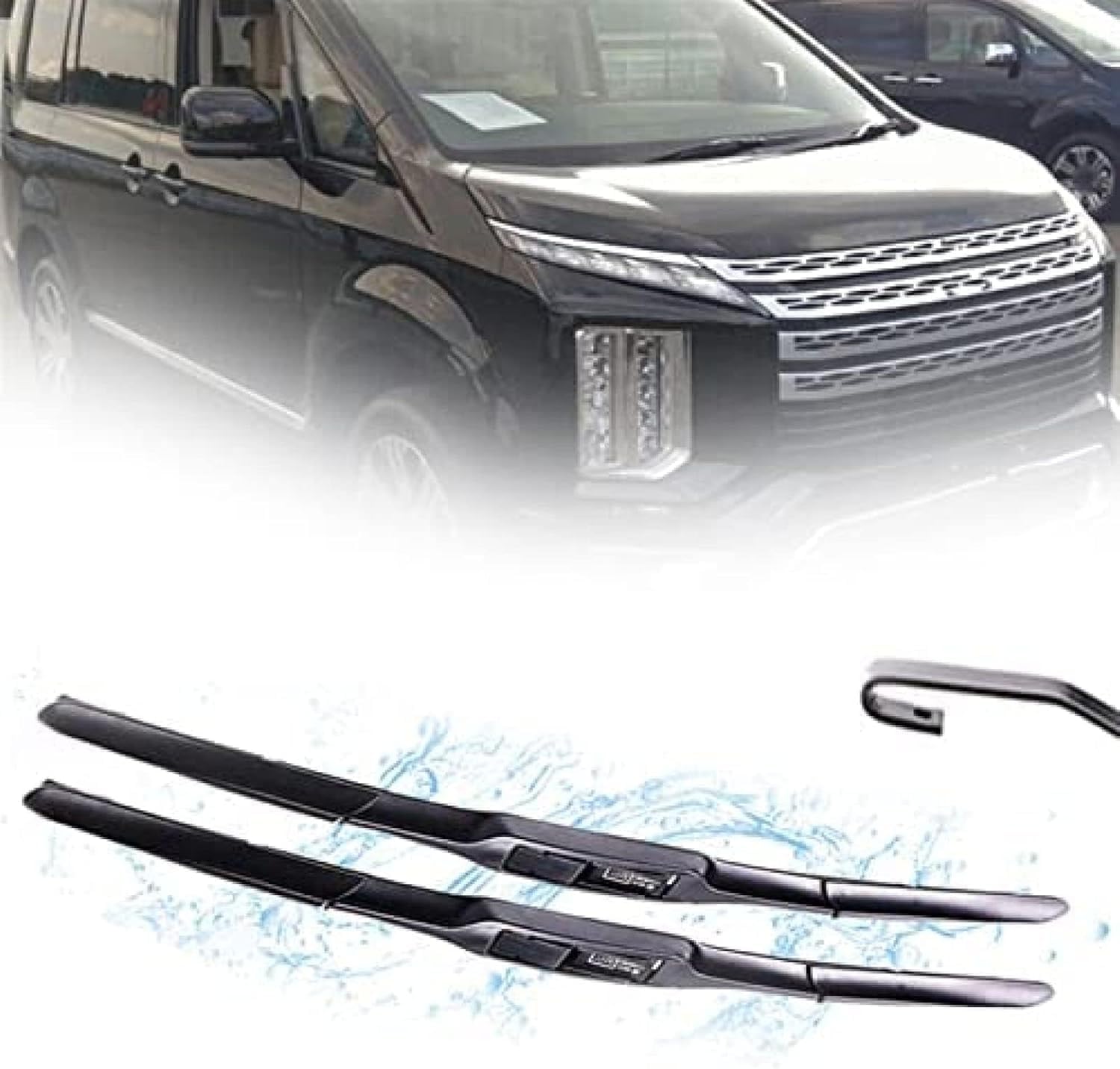 RESKIU Car Front Windshield Wiper Blade Set Replacement for Mitsubishi Delica 2007-2012 2013-2021, All Season Windscreen Wipers Quiet Easy Installation