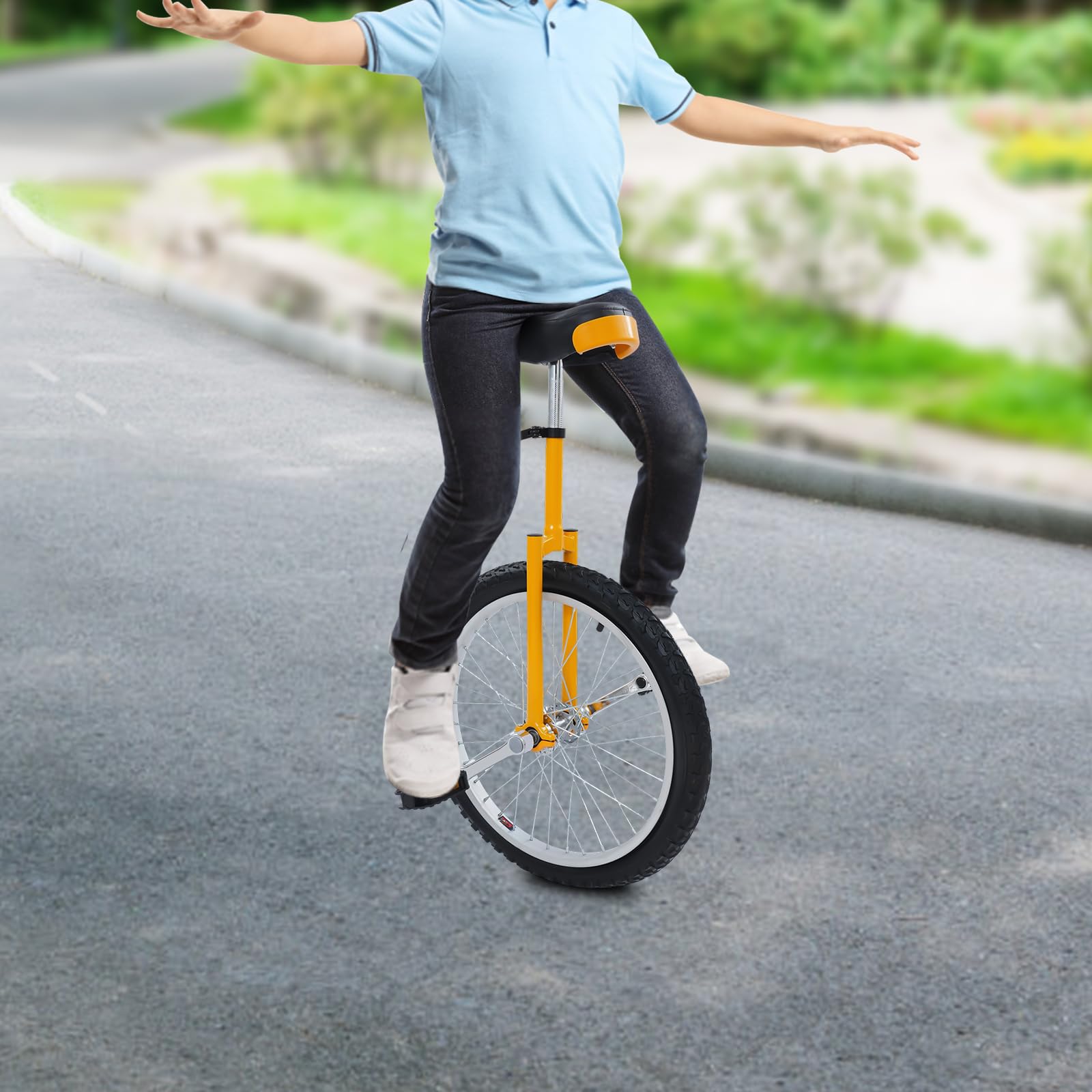 Einrad 20 Zoll Outdoor Upgrade Einräder 78-90cm Höhenverstellbar Kinder Einrad Balance Training Einrad für 1,55–1,75 m Kinder und Erwachsene | Anfänger/Profis