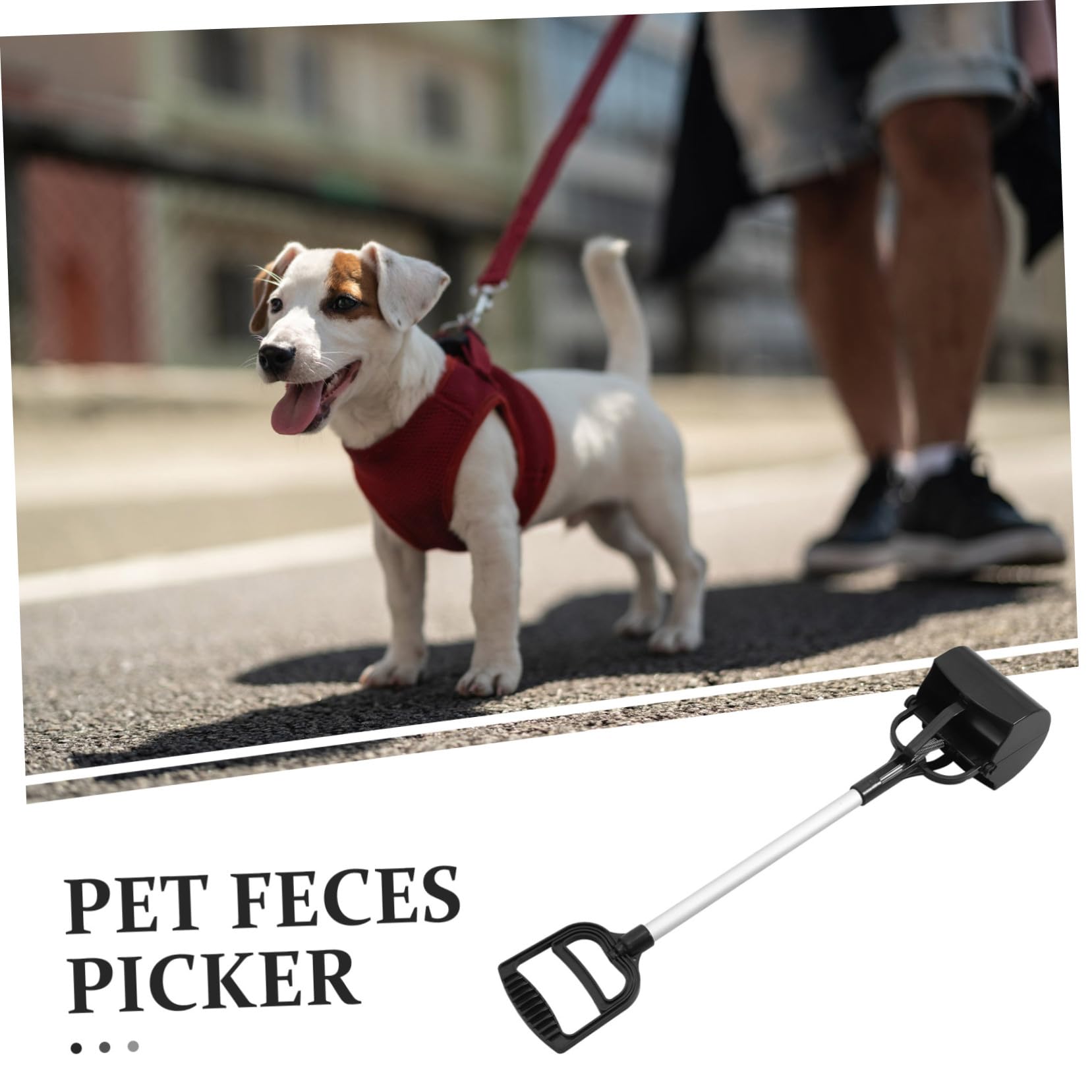 BESTonZON Ramasse-crottes pour Chien à Long Manche, 1 Pièce, Plastique