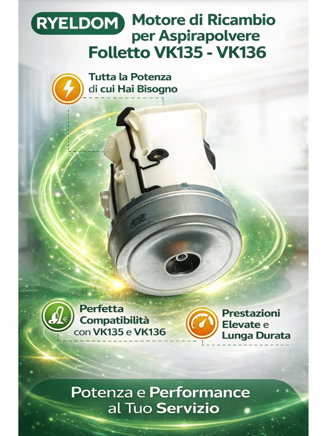 Motore Per Folletto Vk135 Vk136 Originale Vorwerk