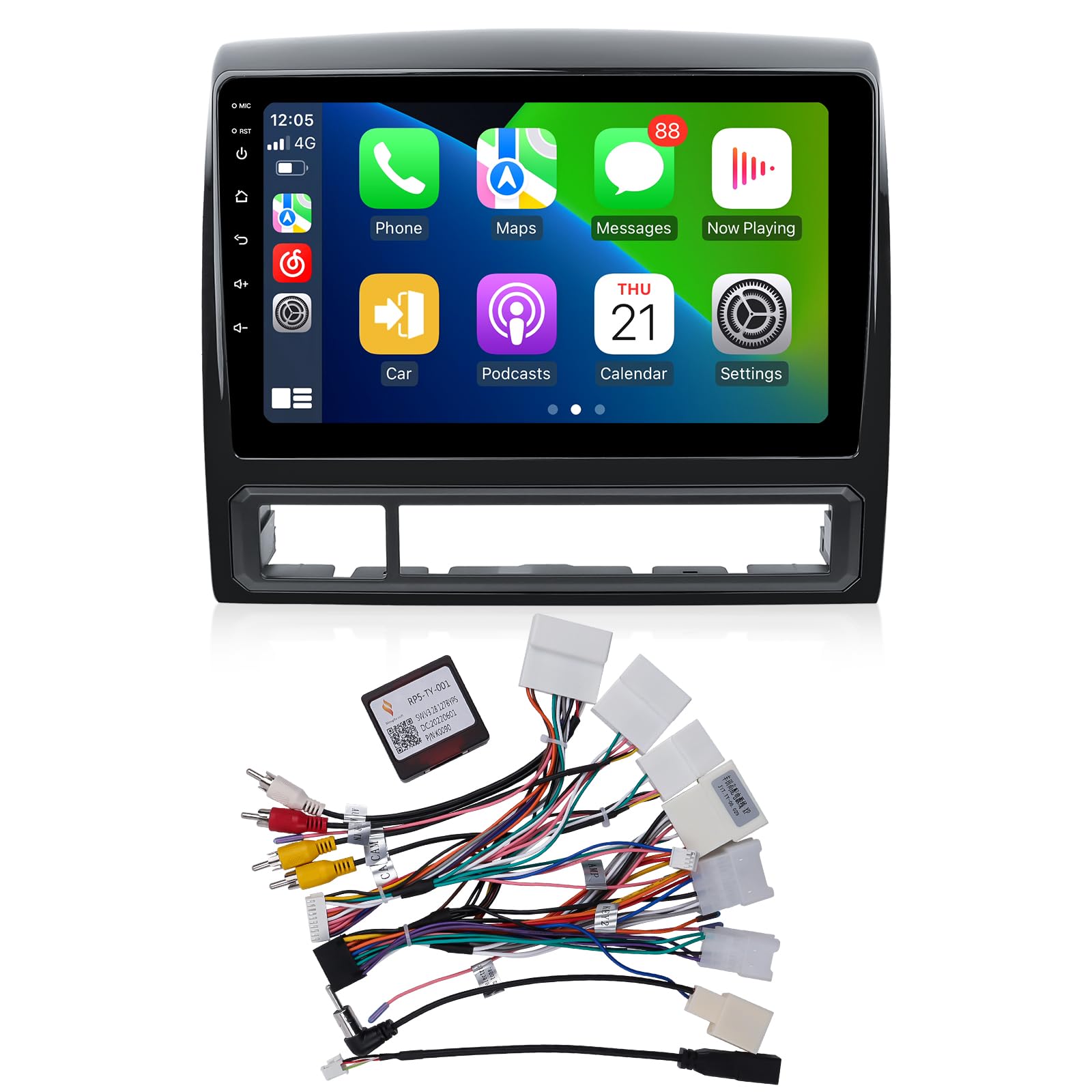 ViaBecs 9" Wireless Apple Carplay Stereo for 2013-2015 Toyota Tacoma, Android 12 6G 128G Touchscreen Radio Android Auto Head Unit with Mirror Link