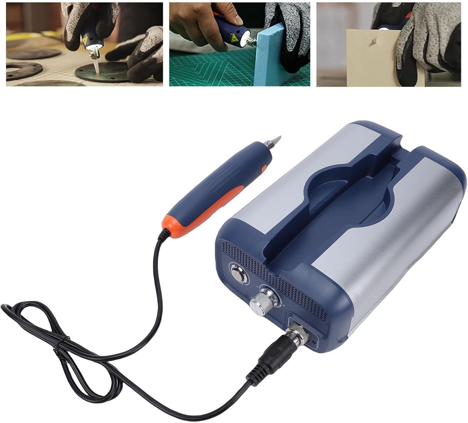 Aramox 65W Ultrasonic Cutter, Ultrasonic Cutter with Replacement Blades 40kHz Vibration Cutting Tool for 3D Printed Resin Model Plastic Trimming Deburring