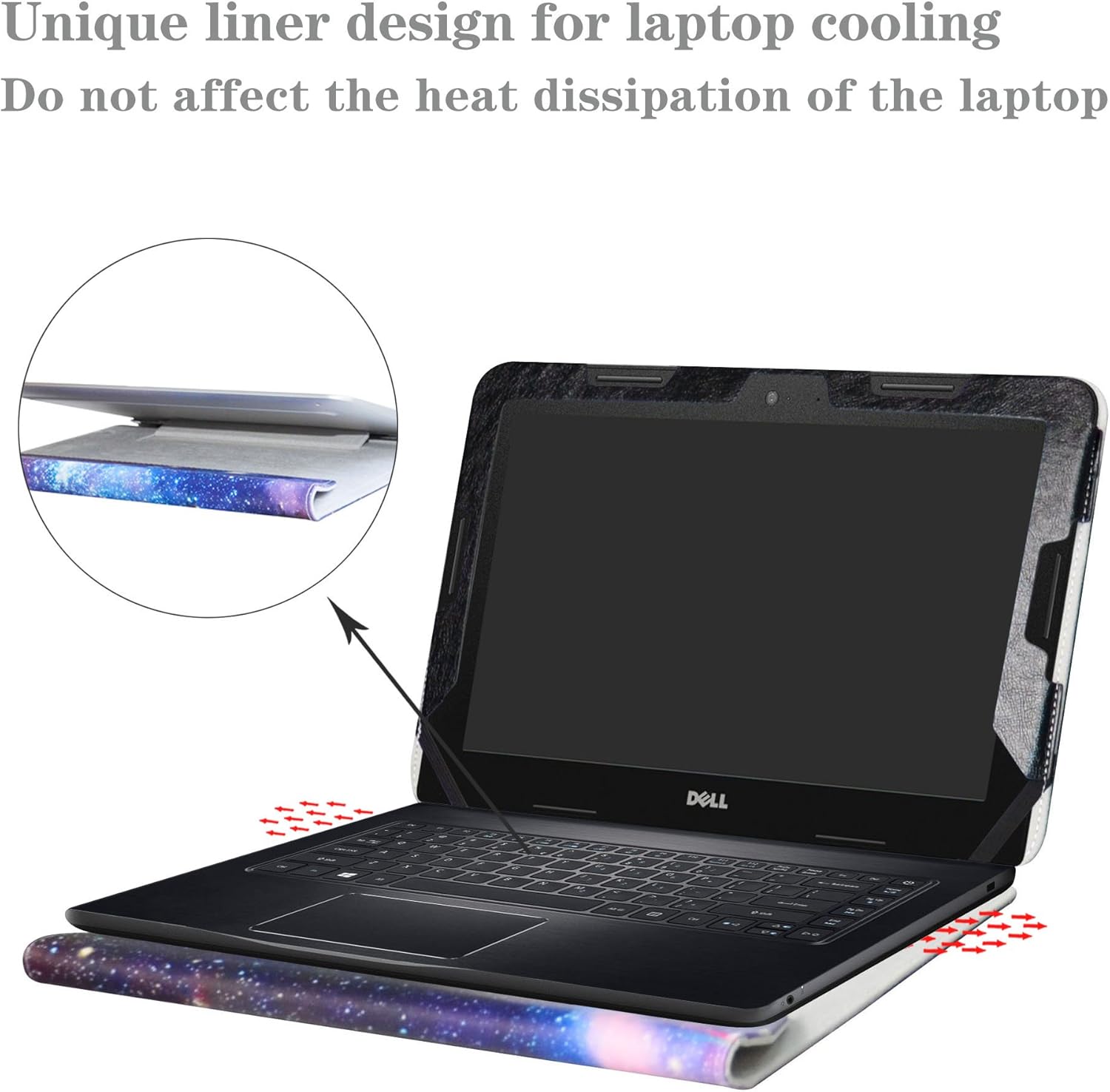 Alapmk Protective Case Cover for Dell Chromebook 11 3189 3180/Inspiron Chromebook 11 3181/Latitude 11 3180 3190 Education Series Laptop 11.6"(Note:Not fit Dell Chromebook 11 5190 3120),Galaxy