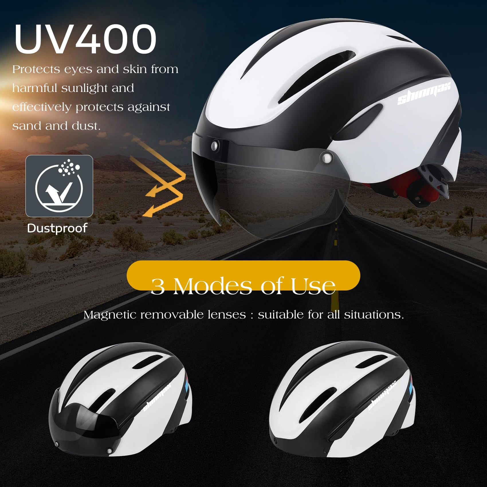 KINGLEAD Casco da Bici per Uomo e Donna, MTB Con Visiera Rimovibile, Traspirante Ultraleggero e Regolabile