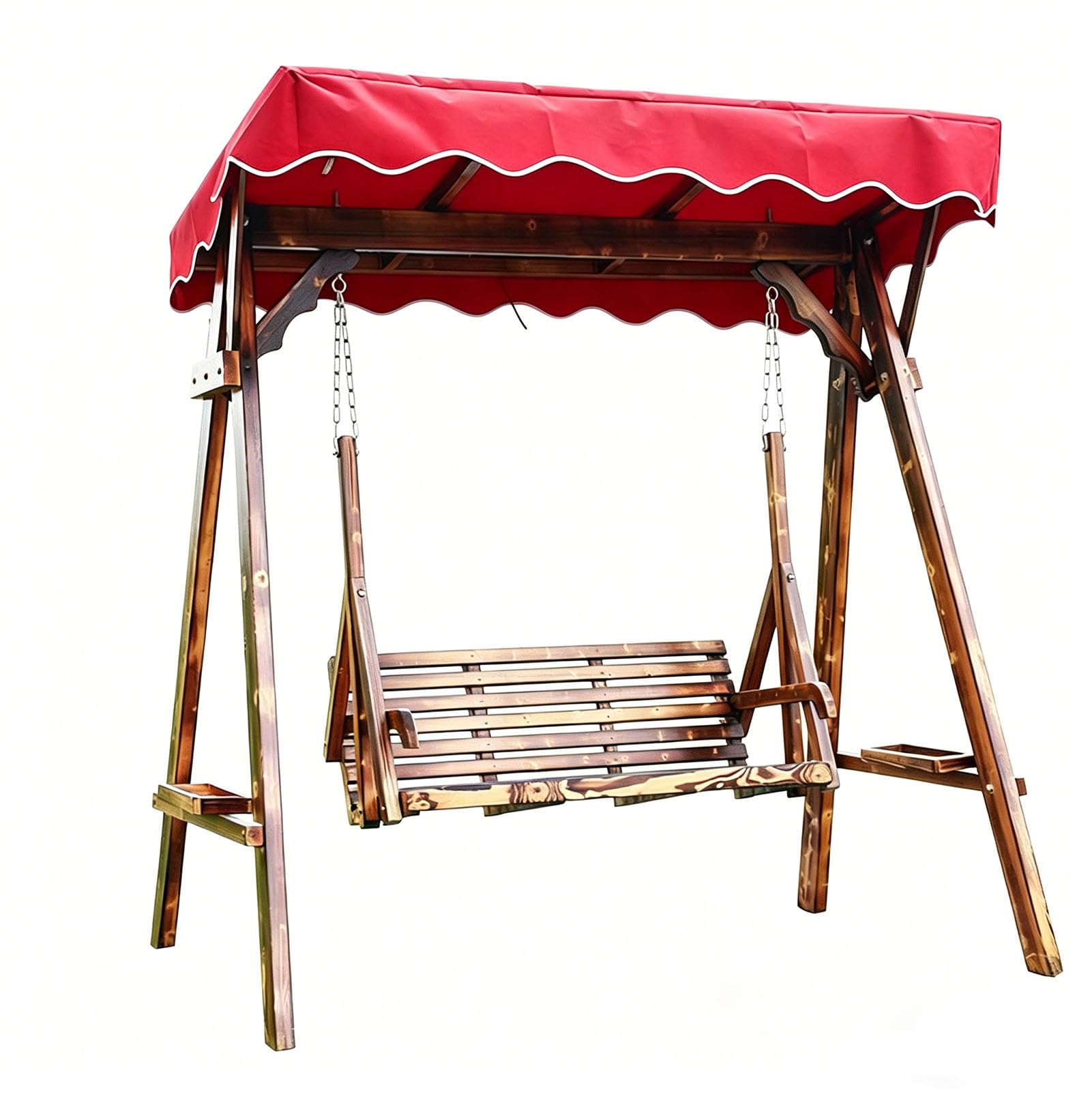 Telo di Ricambio per Tettuccio Altalena, Copertura per Altalena da Patio a 2/3 Posti, Telo Superiore di Ricambio in Poliestere Impermeabile e Robusto,Rosso,160x110m