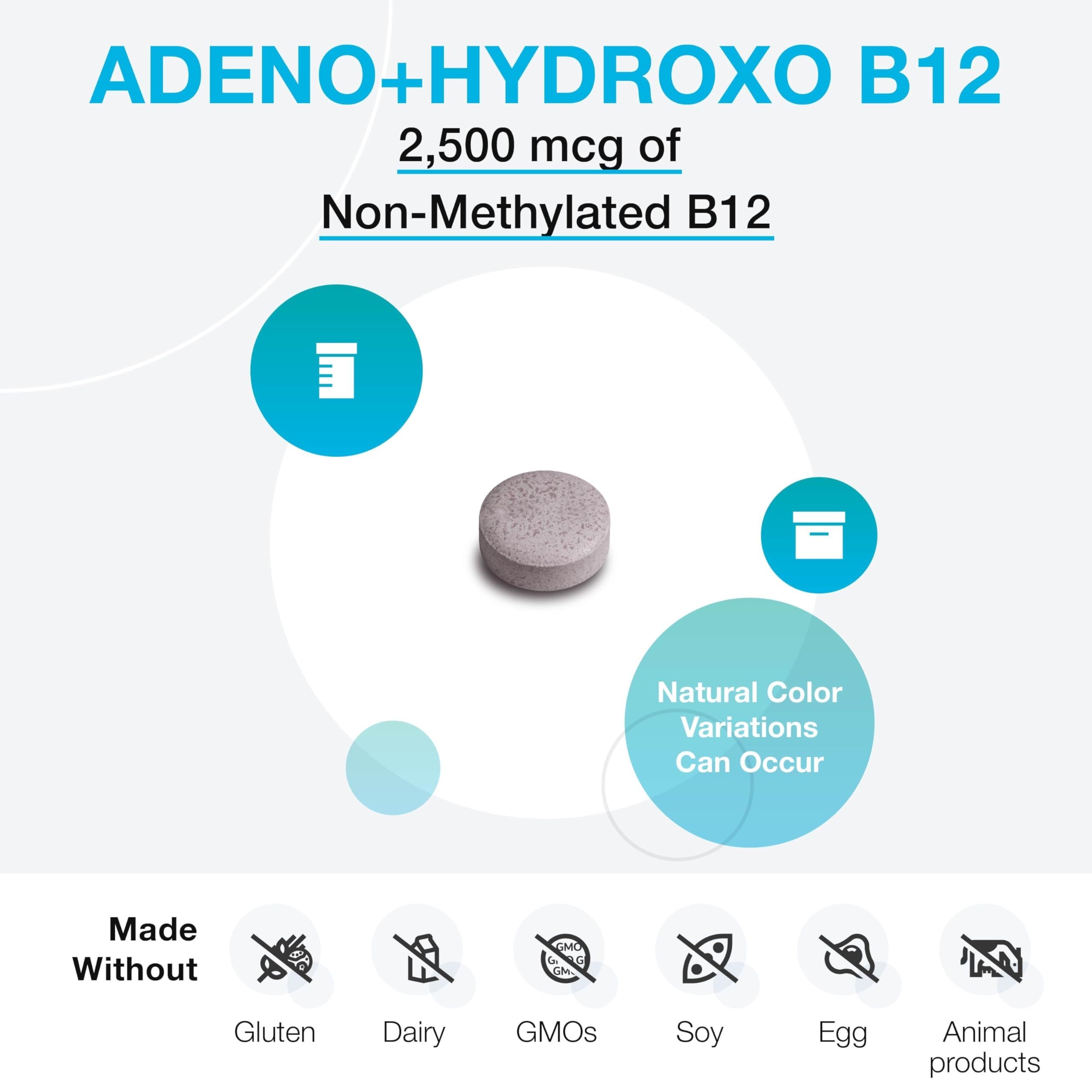 XYMOGEN Adeno+Hydroxo B12, Fruit Punch, 60 Tablets — Amazon image 3