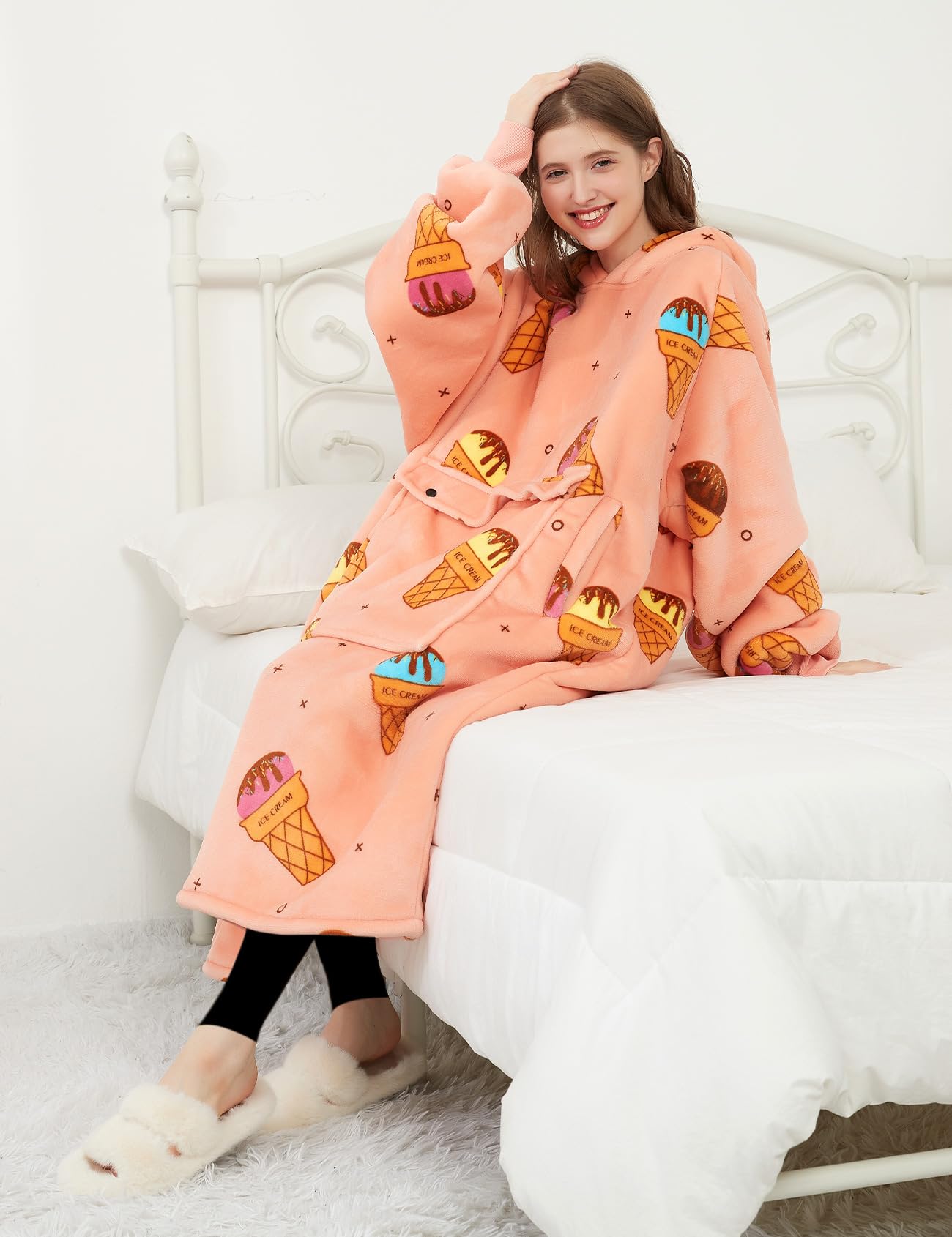 KFUBUO Koce do noszenia Uniseks Wearable-blankets