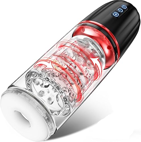 Miniatura 9 de Masturbadores machos de succión automática: 7 vibraciones y succión mejoradas, manos libres, bolsillo para coño macho, con textura realista 3D