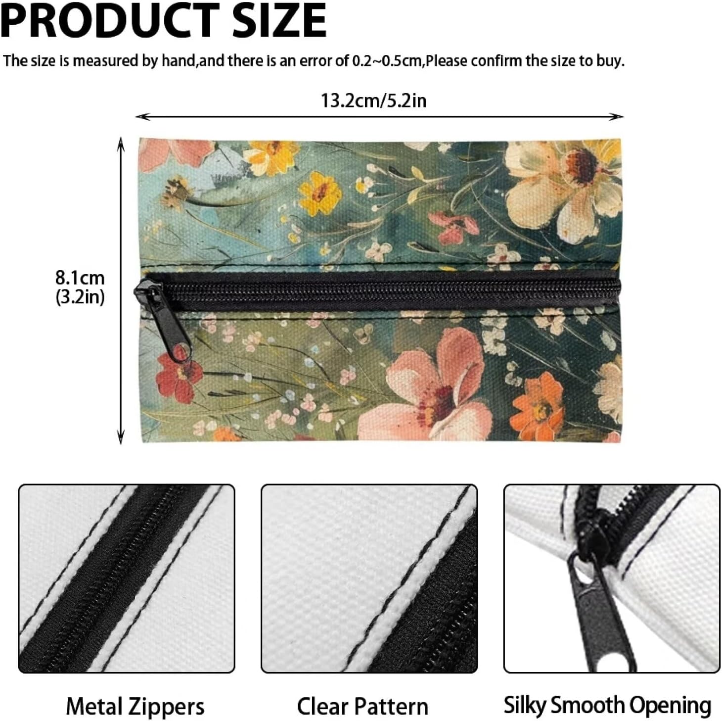 Cute Flower Tissue Holder for Purse, Travel Tissue Holder, Pocket Tissue Cover, Reusable Wipes Pouch, Portable Tissue Case for Kitchen Restaurant Countertops Bedroom Dressers image 5