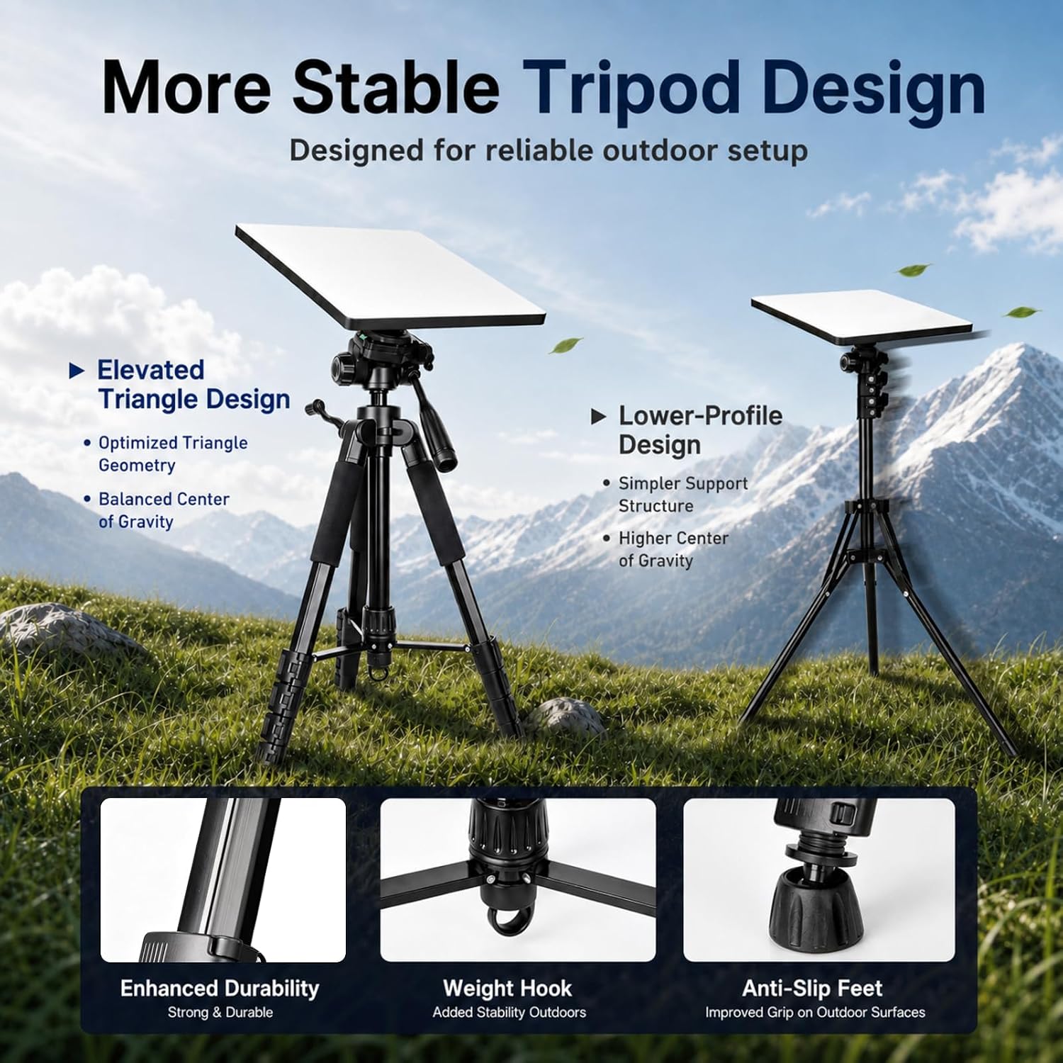Creacity Starlink Mini Tripod Mount, Aluminum Reinforced Tripod Stand