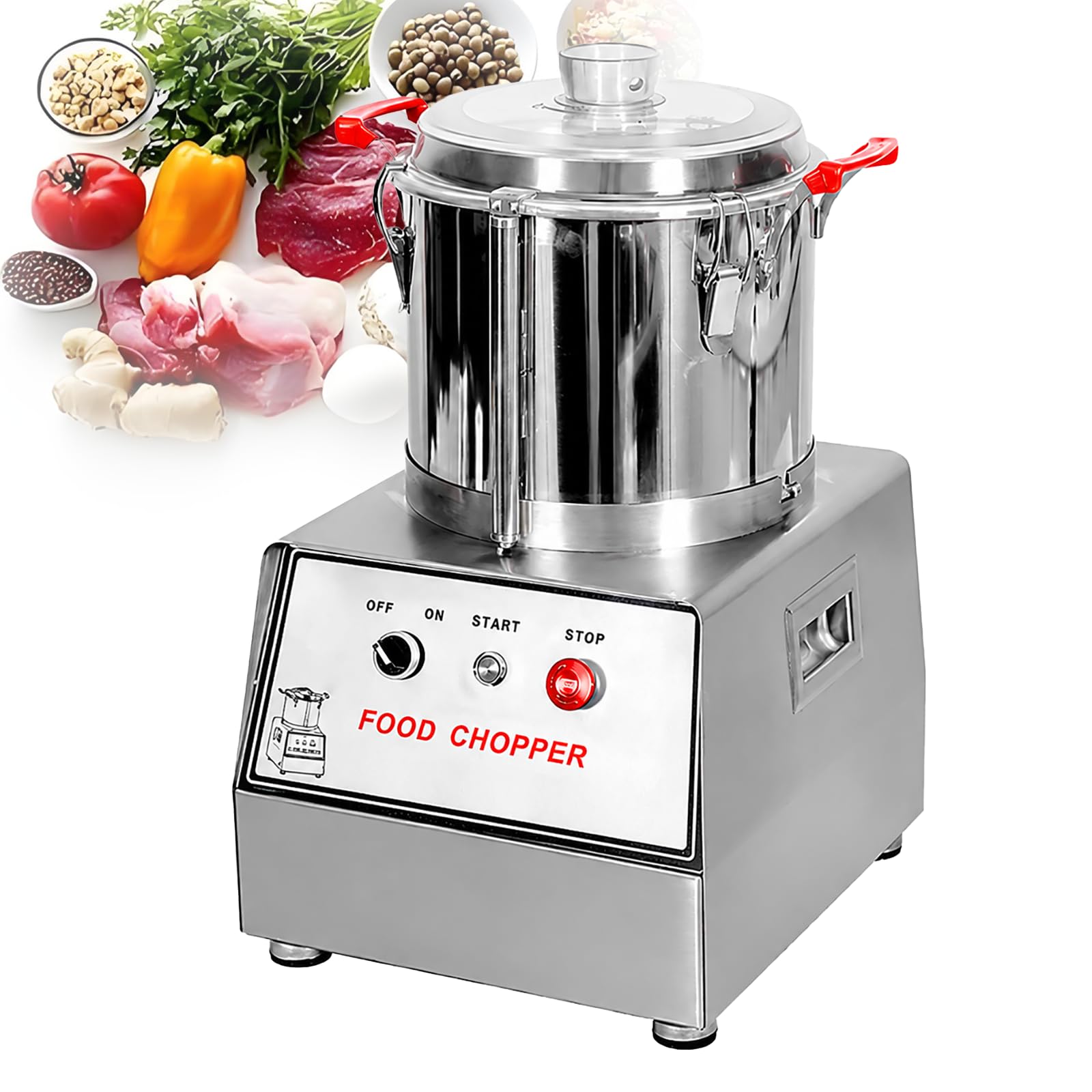 DongDongQiang Restaurant Food Chopper Equipment, Heavy Duty Processor 10L