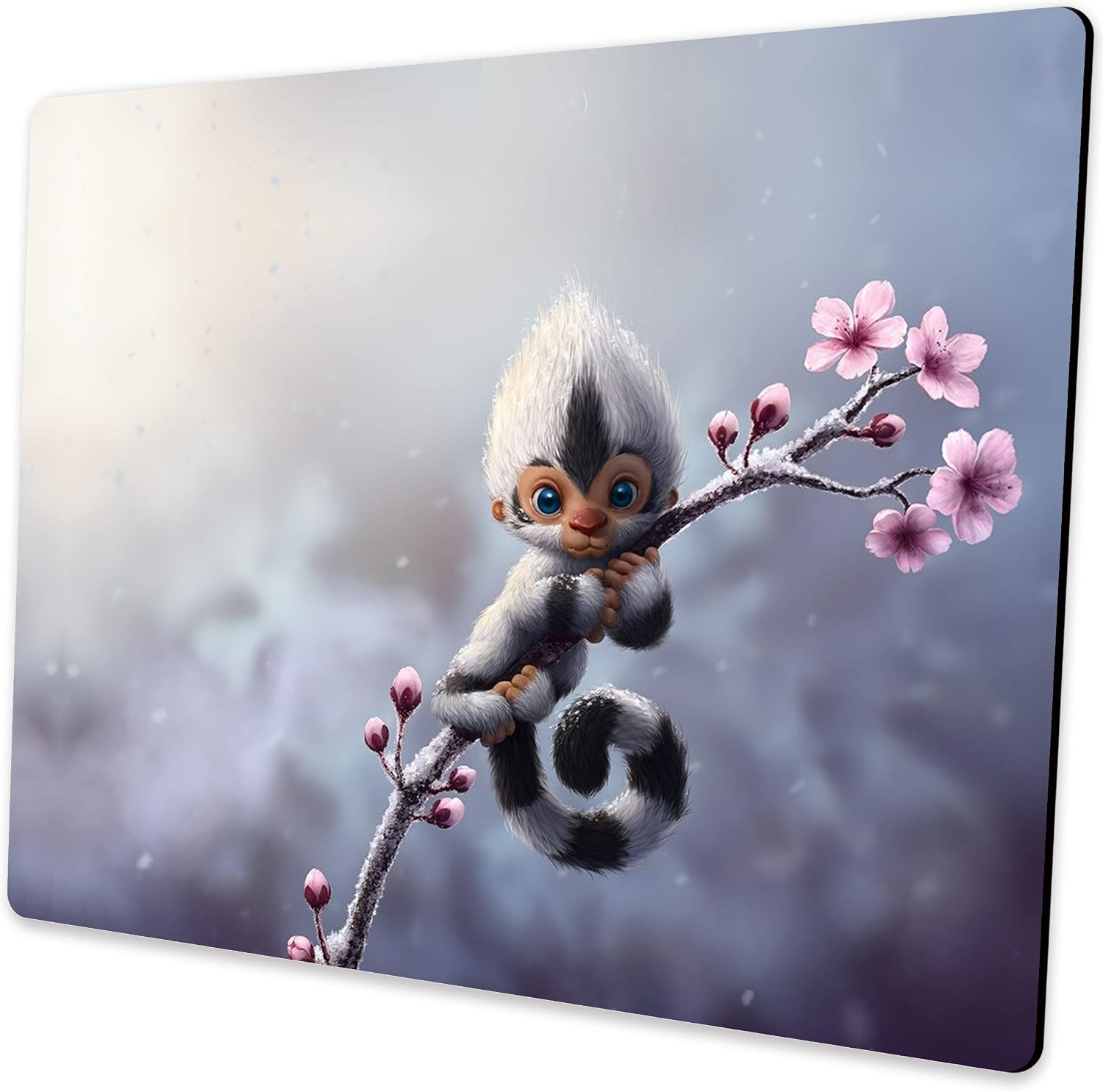 Cute Monkey Sakura Mouse Pad, 9.5"x7.9" Non-Slip 3mm Mousepad