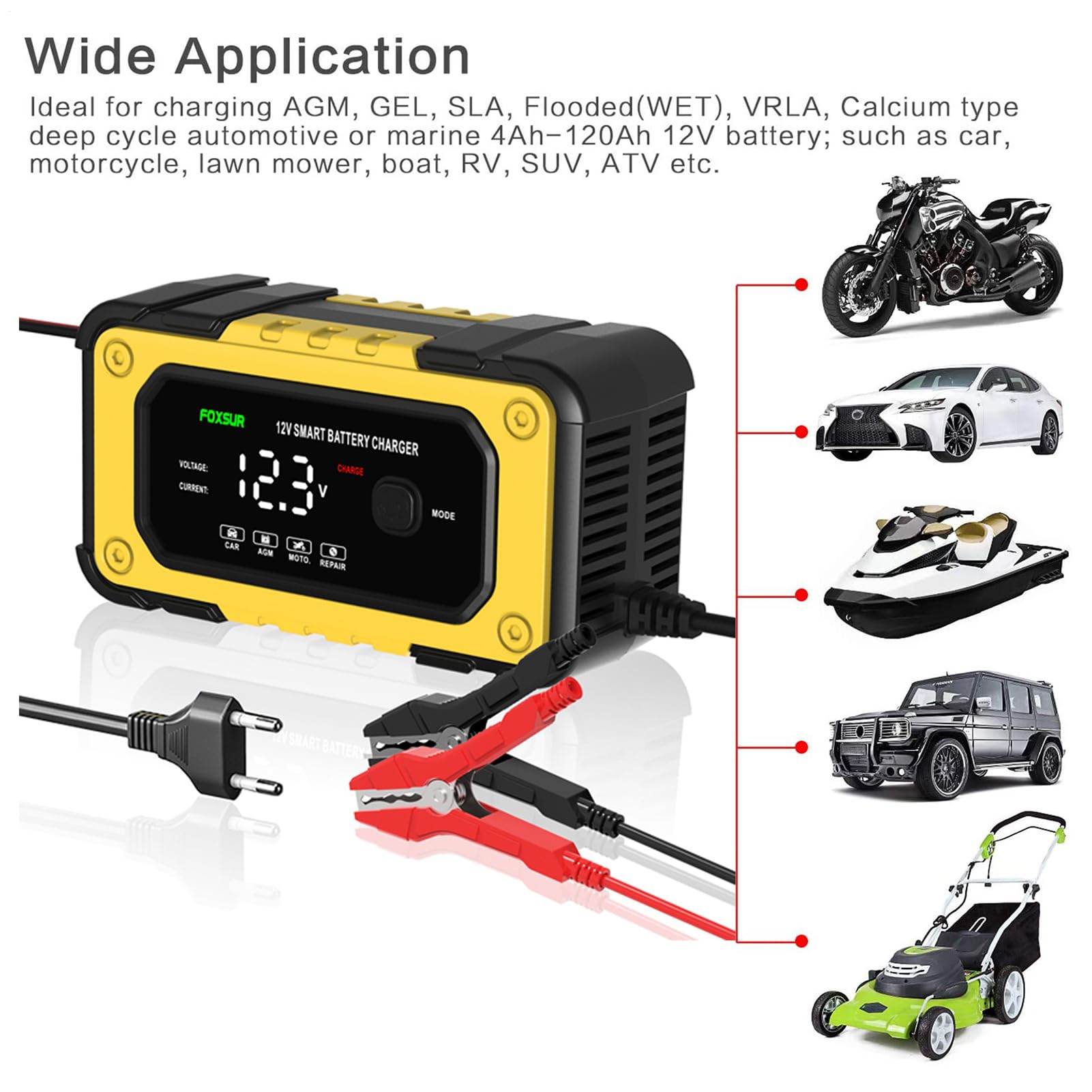 Avviatore di Emergenza Portatile - Jump Starter per Auto Camion Moto con Schermo LCD 12V | Booster Batteria Compatto per Garage Esterno Avviamento Veicolo Kit di Emergenza Avviatore Auto