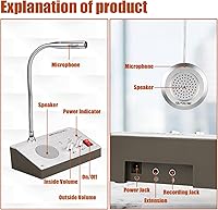 Vista 8 de Retevis RT-9908 3W/3W, sistema de intercomunicación de ventana con contador de bancos antiinterferentes, micrófono de intercomunicación de dos vías