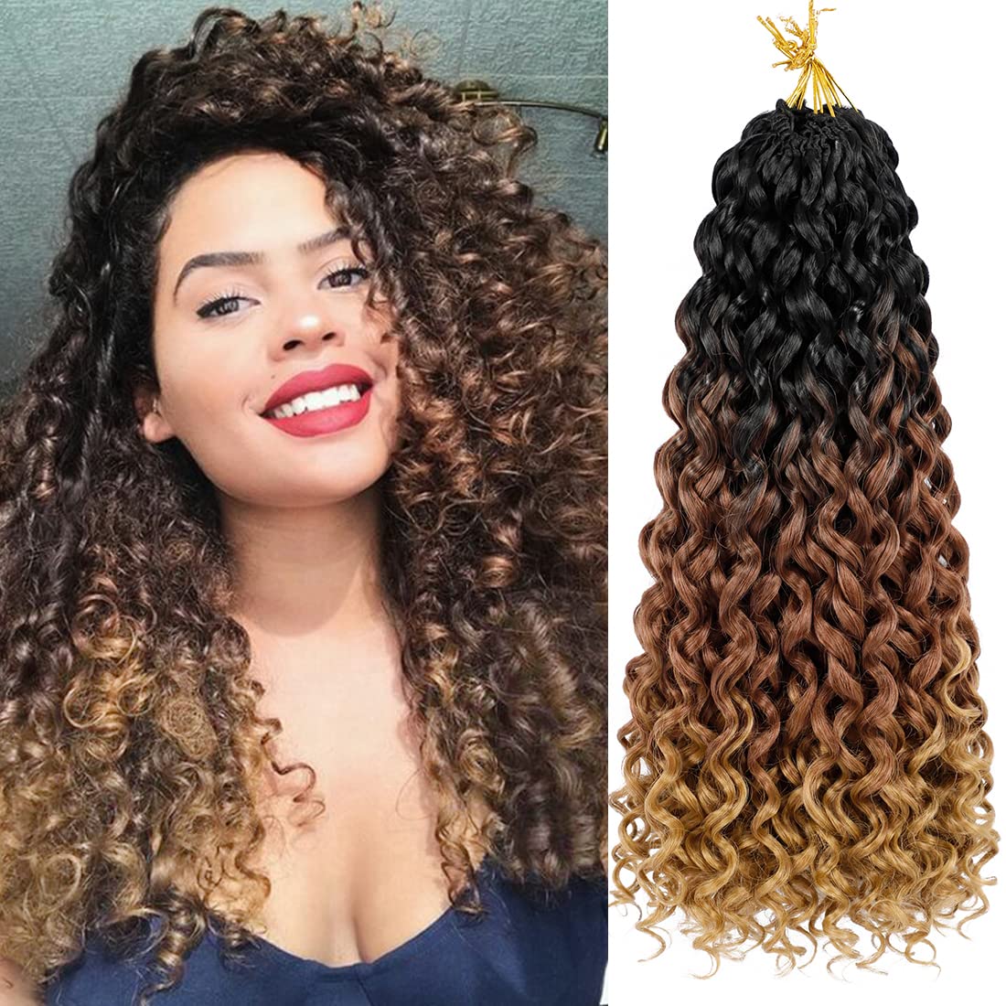 Amazon com : 8 Packs Curly Crochet Hair for Women 18 Inch GoGo Curl