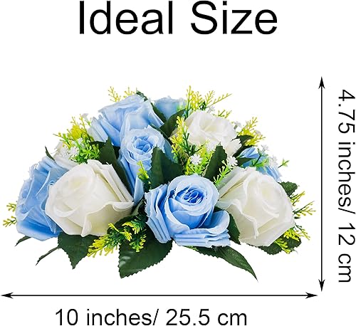 Miniatura 9 de Esferas de flores de boda para centros de mesa, 10 ramos de flores artificiales, flores falsas para bodas, fiestas de cumpleaños, día de San