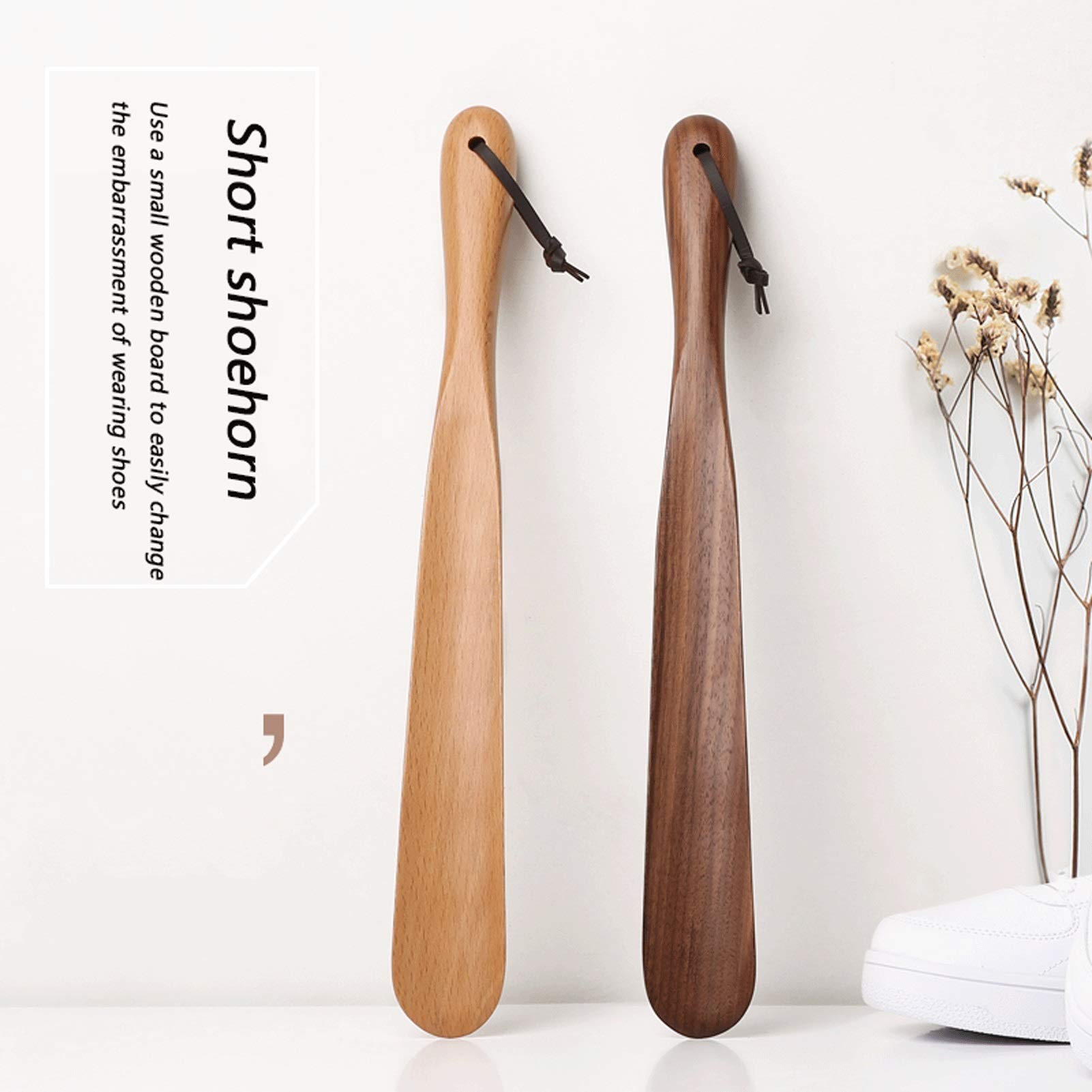 Langer Schuhlöffel, professioneller Schuhlöffel aus Holz mit langem Stiefelgriff | Schuhheber für Sportschuhe (Farbe: Natur, Größe: 28 cm x 3,7 cm) (natürlich 28 cm x 3,7 cm)