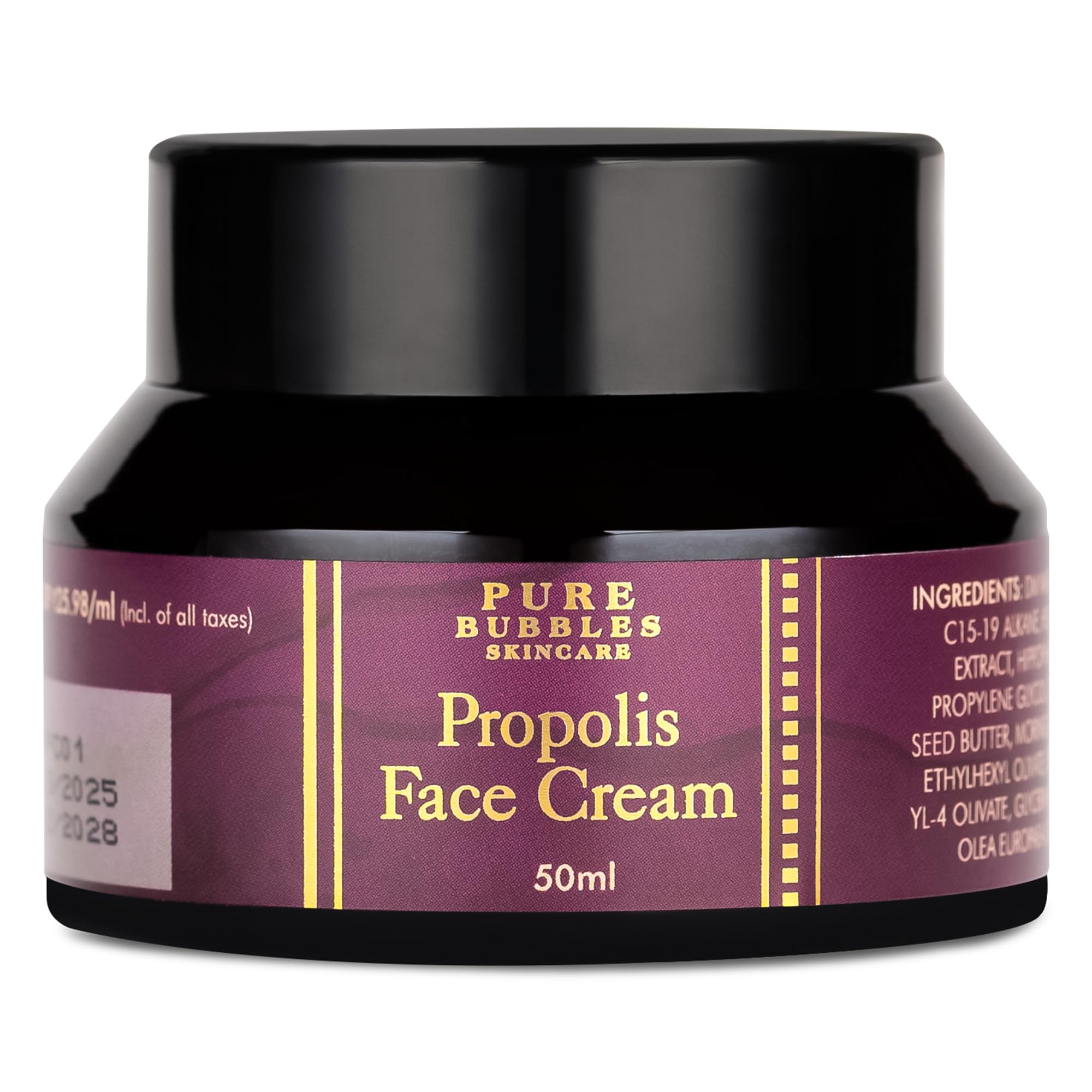 - Propolis Face Cream | Lightweight Moisturiser for Intense Hydration for Men & Women | Non greasy cream for Dry, Oily & Combination Skin | Cruelty Free | No fragrance, parabens & Sulphates | 50ml