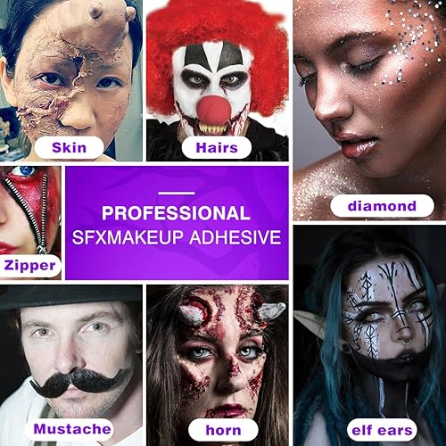 Miniatura 4 de Kit de adhesivo y removedor de goma de mascar espiritual, kit combinado de removedor de goma de mascar de 0.4 fl oz + 1.0 fl oz Sfx removedor de