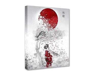 和風 壁飾りアートパネル プリント絵画 美人 壁掛け キャンバスプリントポスター Amazon.co.jp: 装飾壁アート和風絵画サーフキャンバスアート