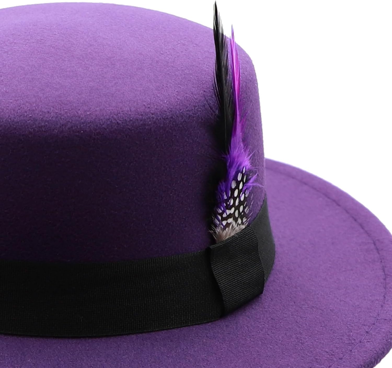 Mens Fedora Hats Classic Wide Brim Fedora Hat for Women Men Dress Hats Flat Top Hat