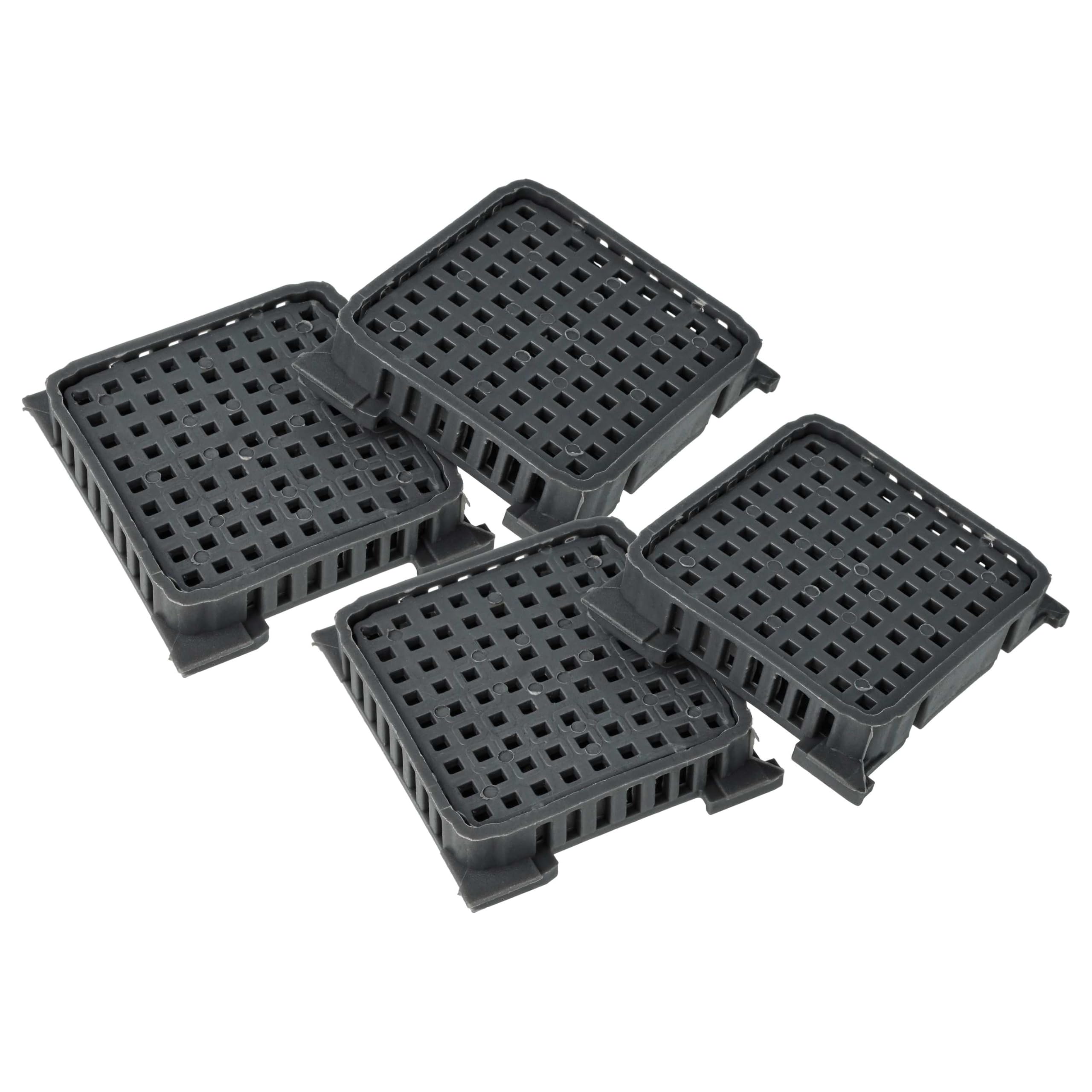 vhbw 4x Filter kompatibel mit Liebherr CBNsfc 522i-20A, CBNsdc 765i-20A, CBNsfc 5223-22A, CBNsdc 575i-22A Kühlschrank - Aktivkohlefilter