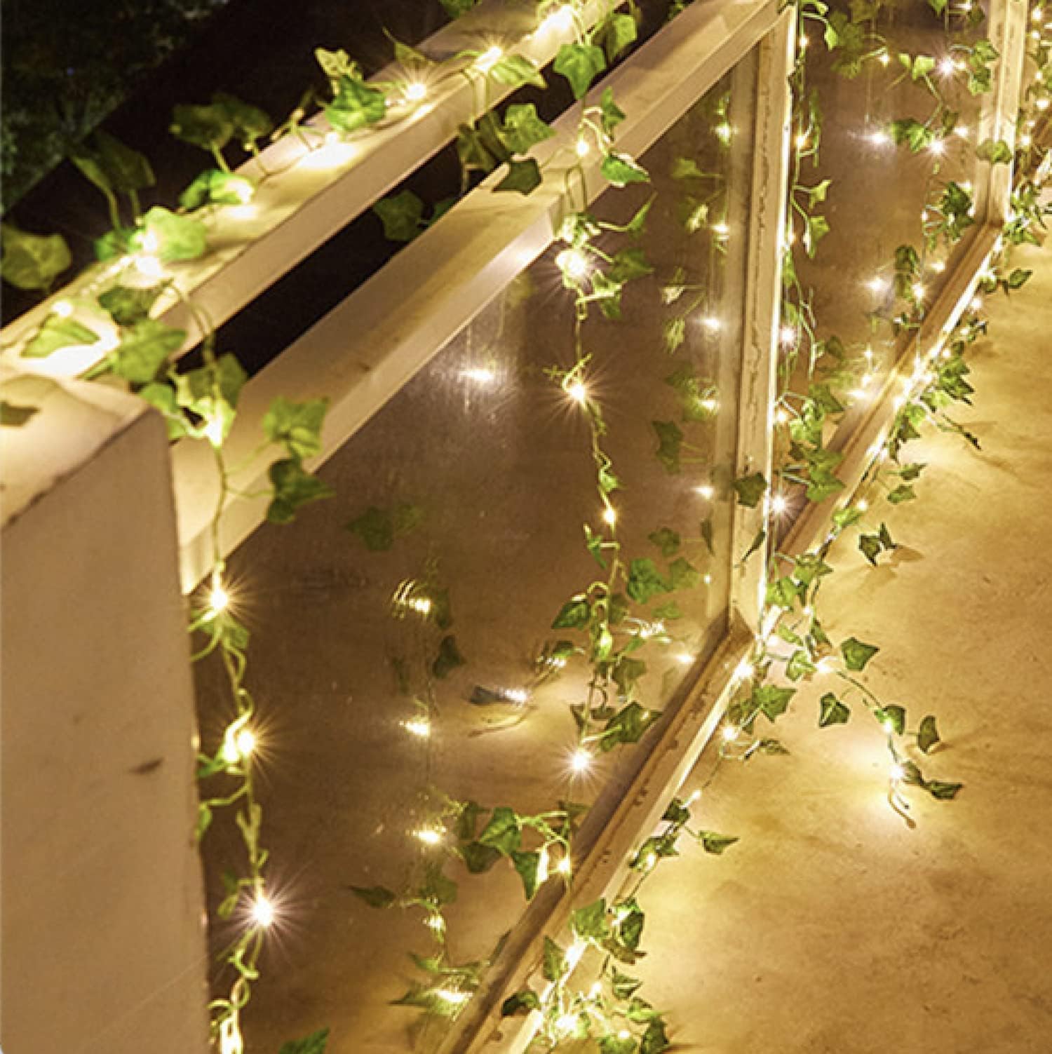 ALILA Leaf Money Plant Bails & Led String Lights for Home Lawn Garden ...