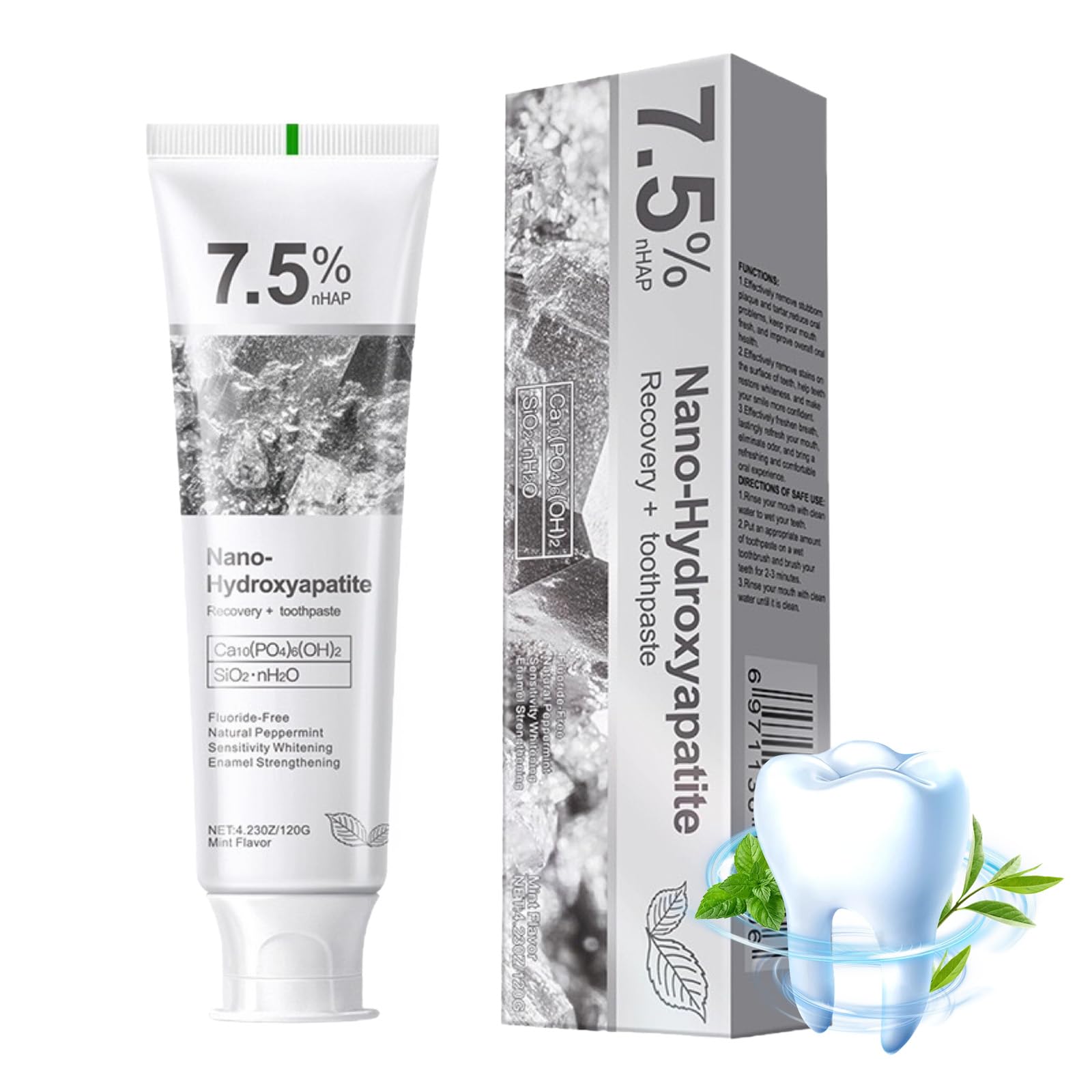NANODIVA 高分散性ハイドロキシアパタイト 洗顔料7本セット Amazon | 7.5% Nano Hydroxyapatite Toothpaste for Advanced Enamel