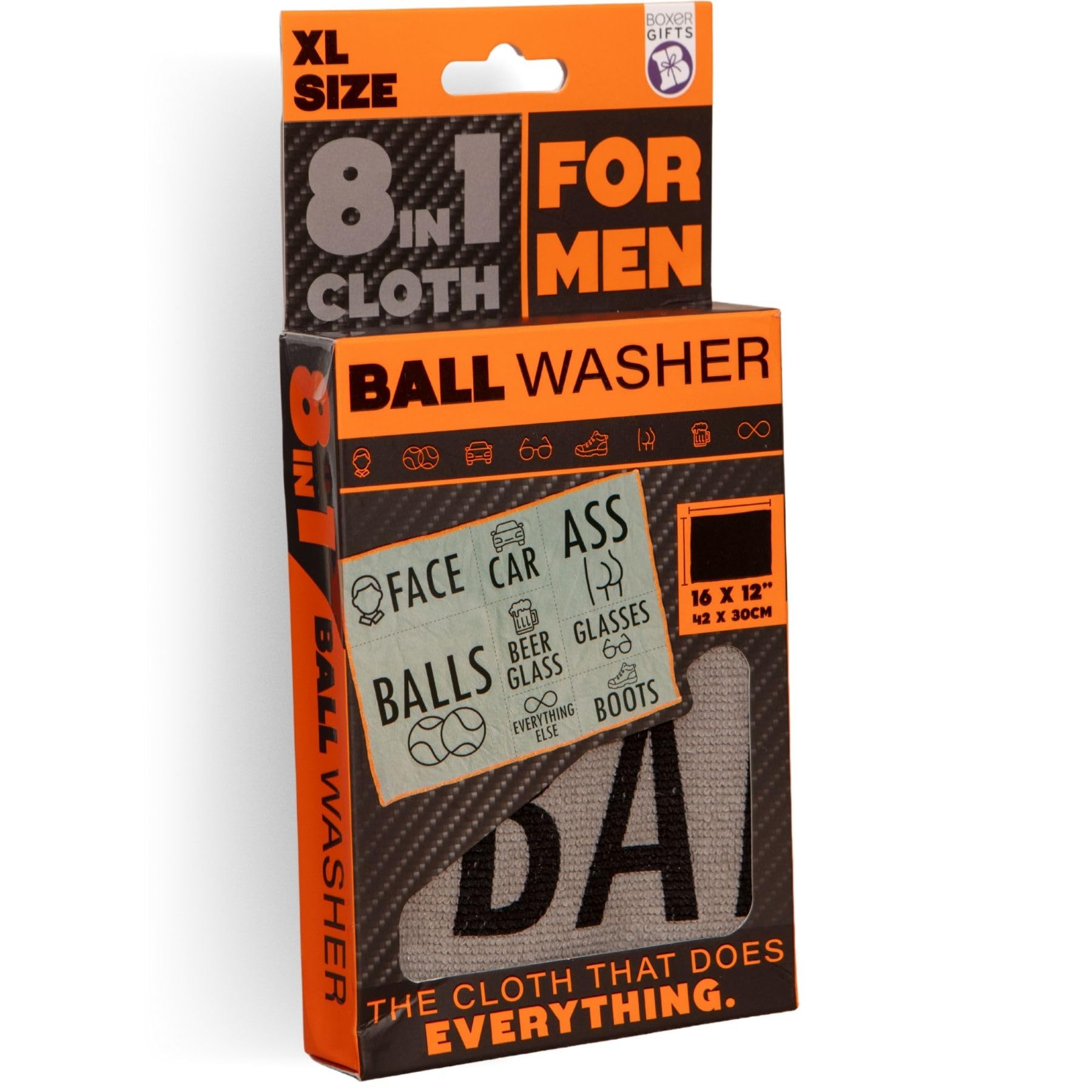 Boxer Gifts Funny 8-in-1 Ball Washer Cloth - Rude Joke Gift for Men Who Have Everything - Novelty Secret Santa