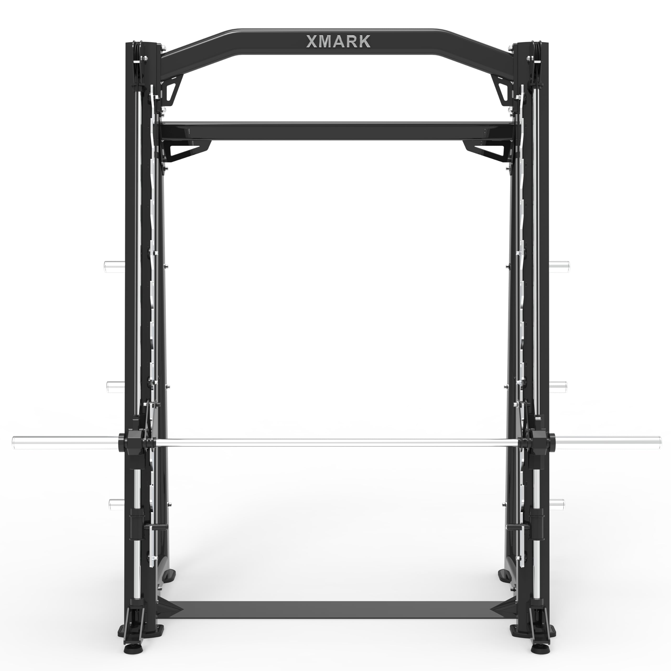XMARK Smith Machine with 7' Barbell and Weight Plate Storage, Gym Machine for Facilities and Homes, Great for Squats, Deadlifts, Hip Thrusts, Glute Bridges, Calf Raises and More