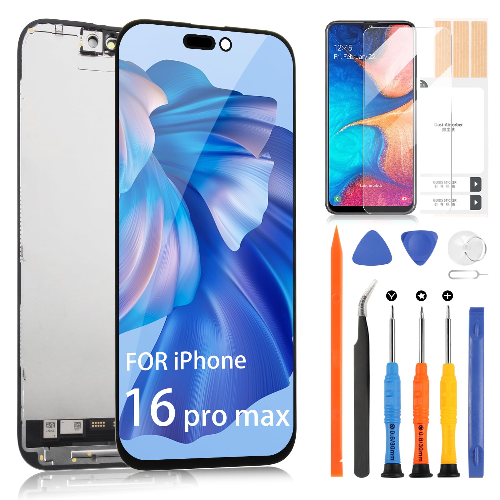 iPhone16proMax ディスプレイ交換品 Amazon.com: for iPhone 16 promax LCD Screen Replacement for