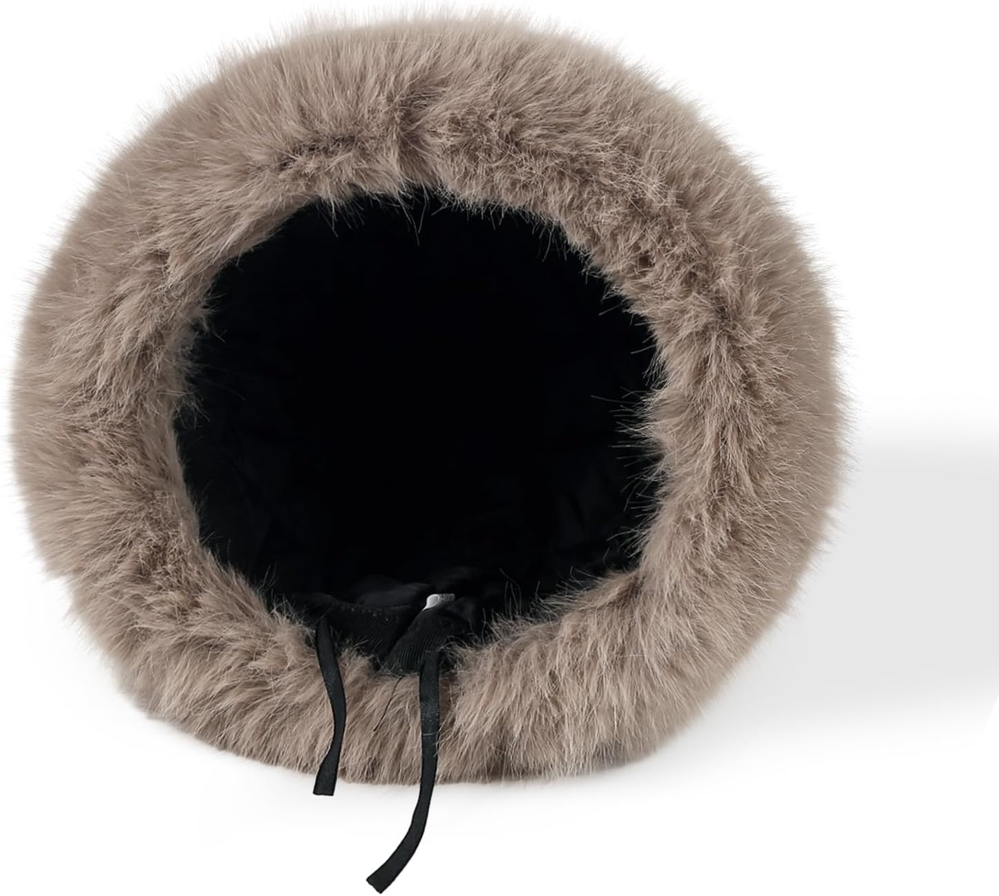 HH HOFNEN Winter Bucket Hat Fluffy Faux Fur Fisherman Plush Warm Hats Cute Fuzzy Bucket Hat for Women - Image 3