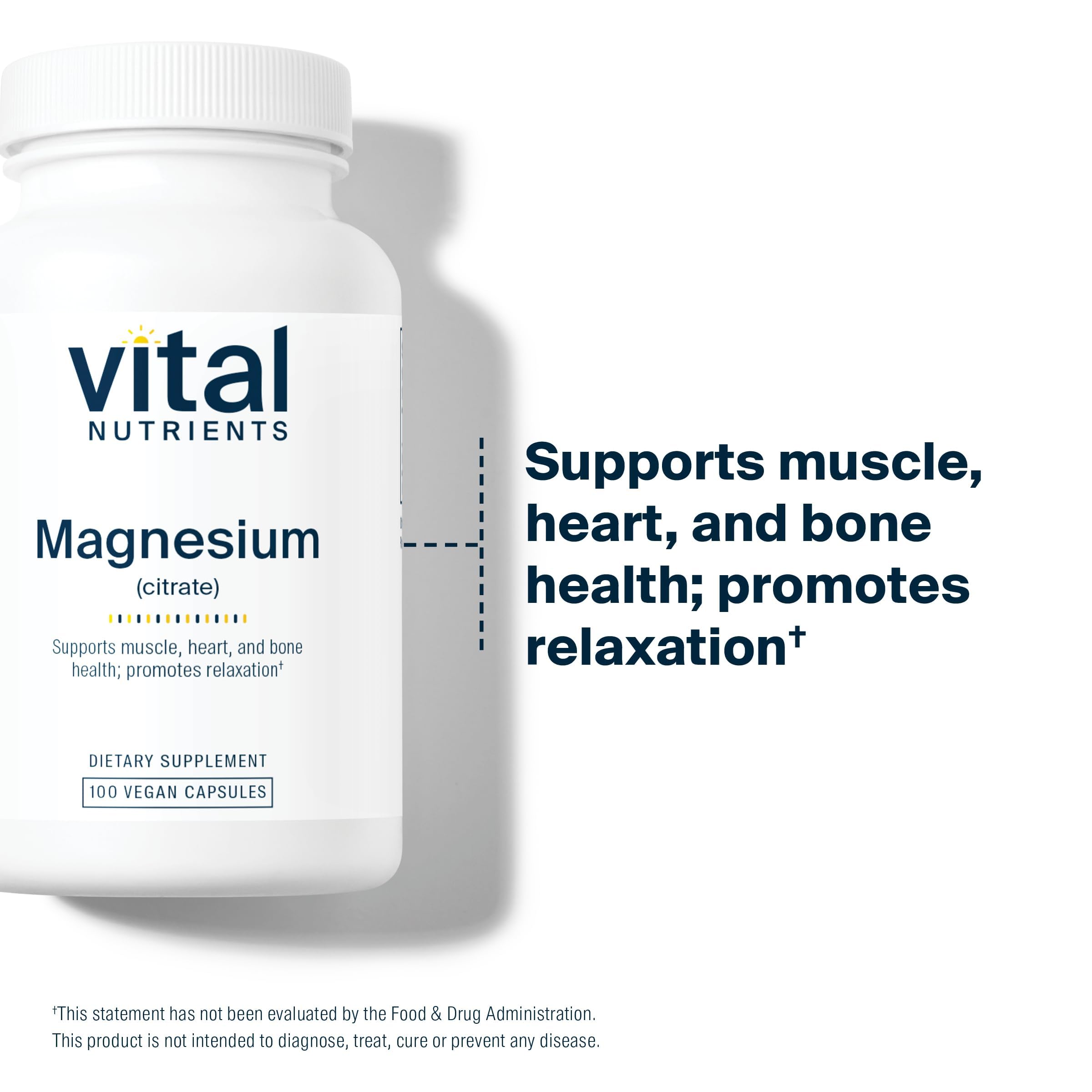 Vital Nutrients Magnesium Citrate, 100 Capsules — Amazon image 3